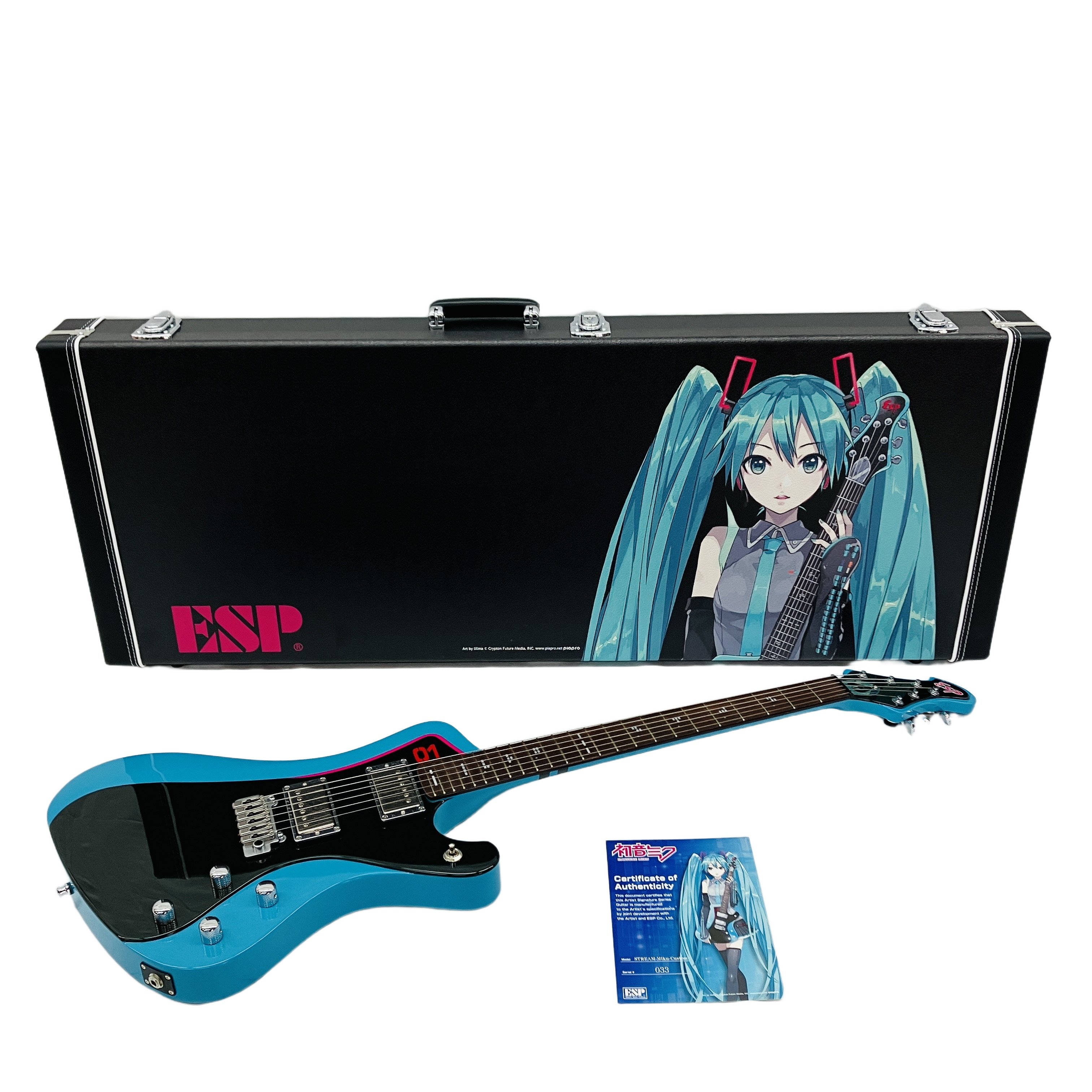 ESP STREAM-Miku-Custom 初音ミク カスタム シグネイチャーモデル エレキギター 初期モデル 限定ハードケース #33 中古 美品