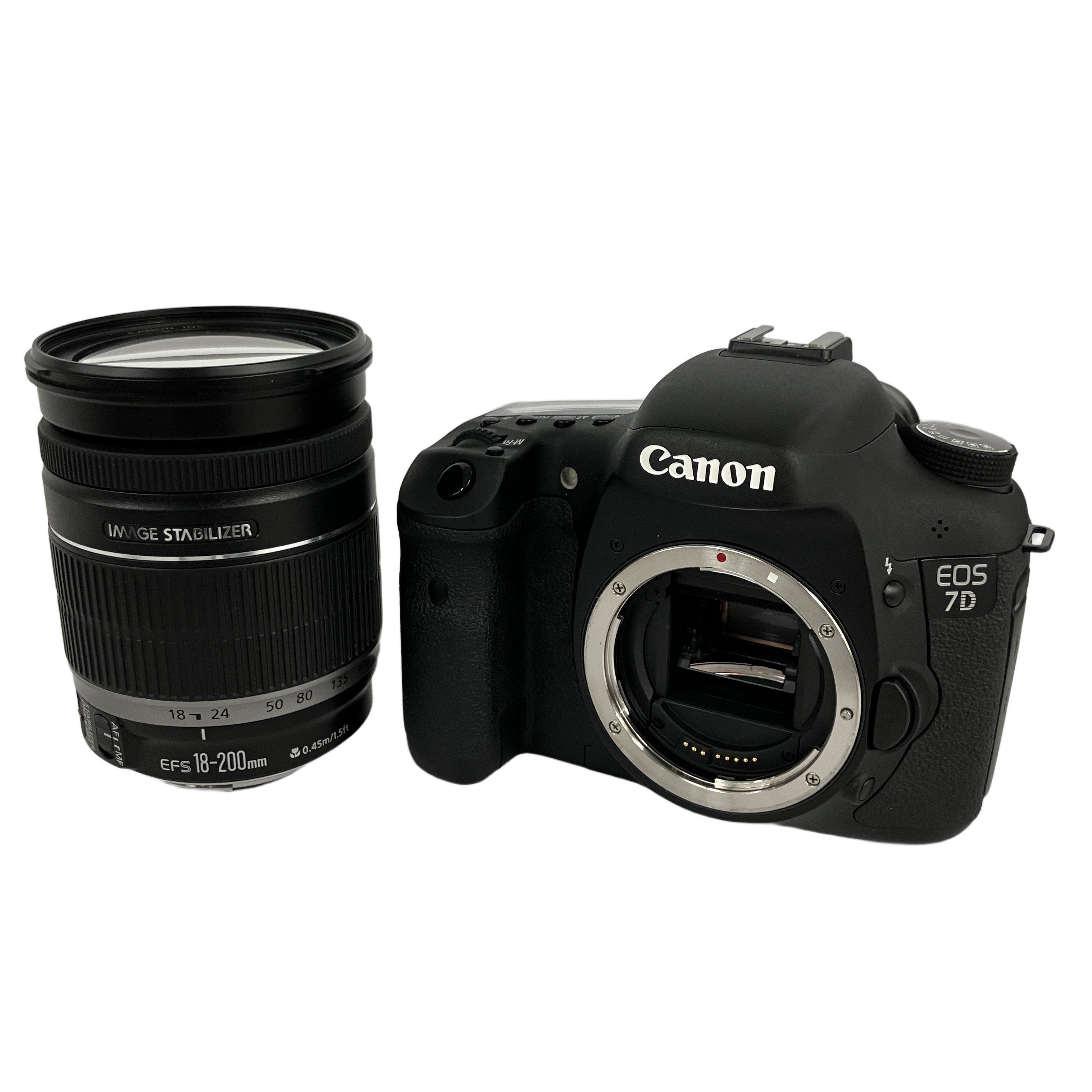 Canon EOS 7D ボディEF-S 18-200mm IS ズームレンズ キット デジタル 一眼レフ カメラ キャノン 中古