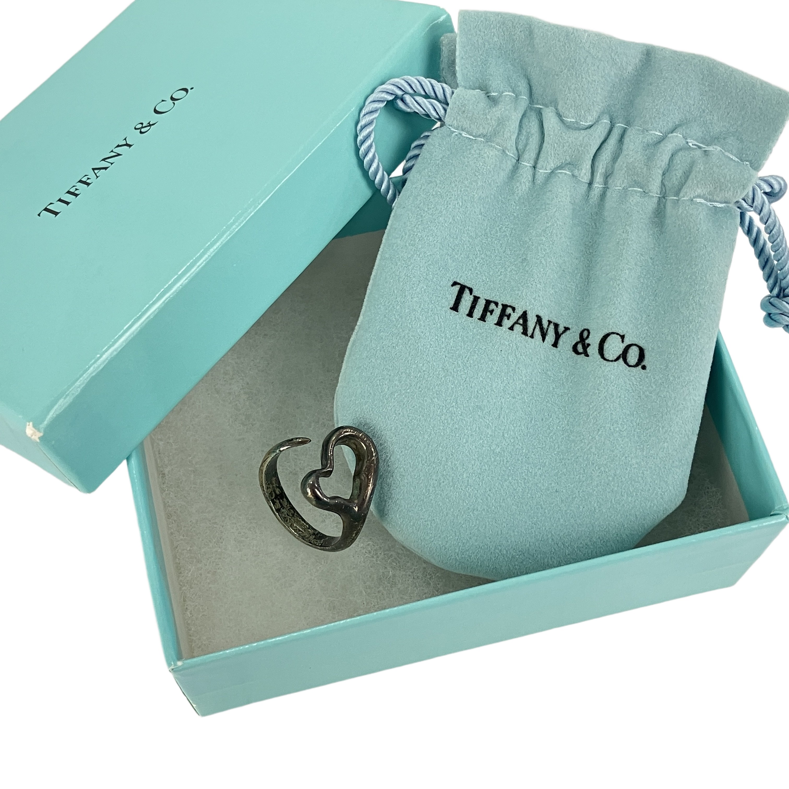 TIFFANY&Co ティファニー オープンハート リング SV925 シルバー 約4.5g 中古
