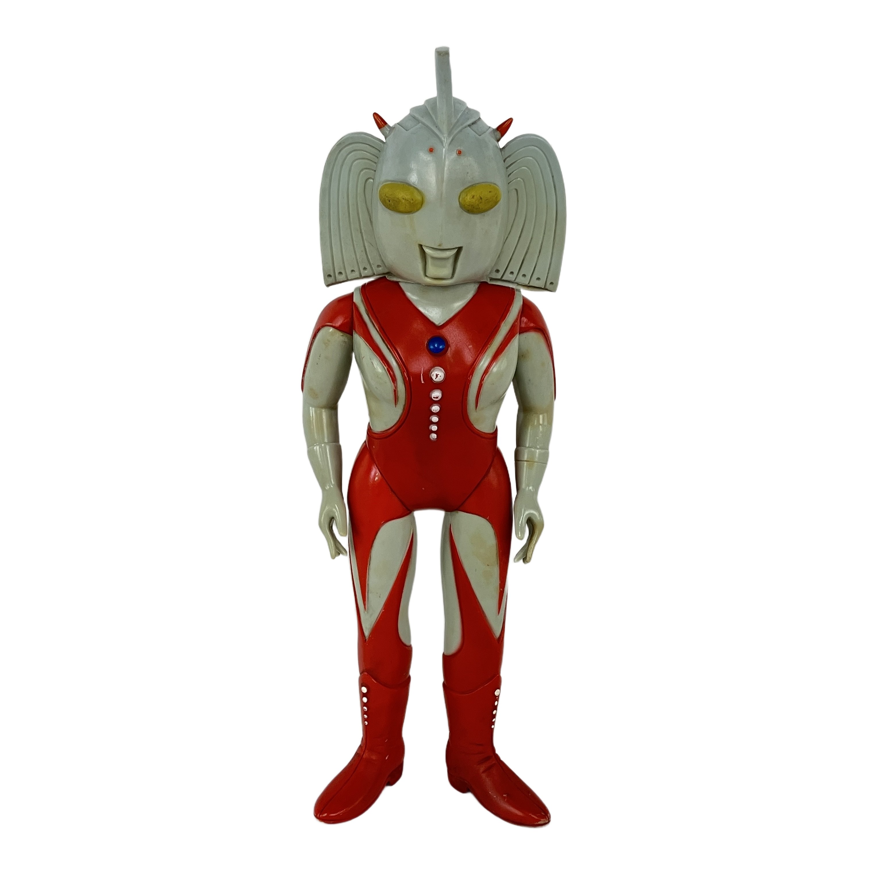 当時物 ブルマァク ウルトラの母 面取れ ソフビ 全高約33cm マスク付き 円谷プロ 昭和レトロ 特撮 フィギュア 中古