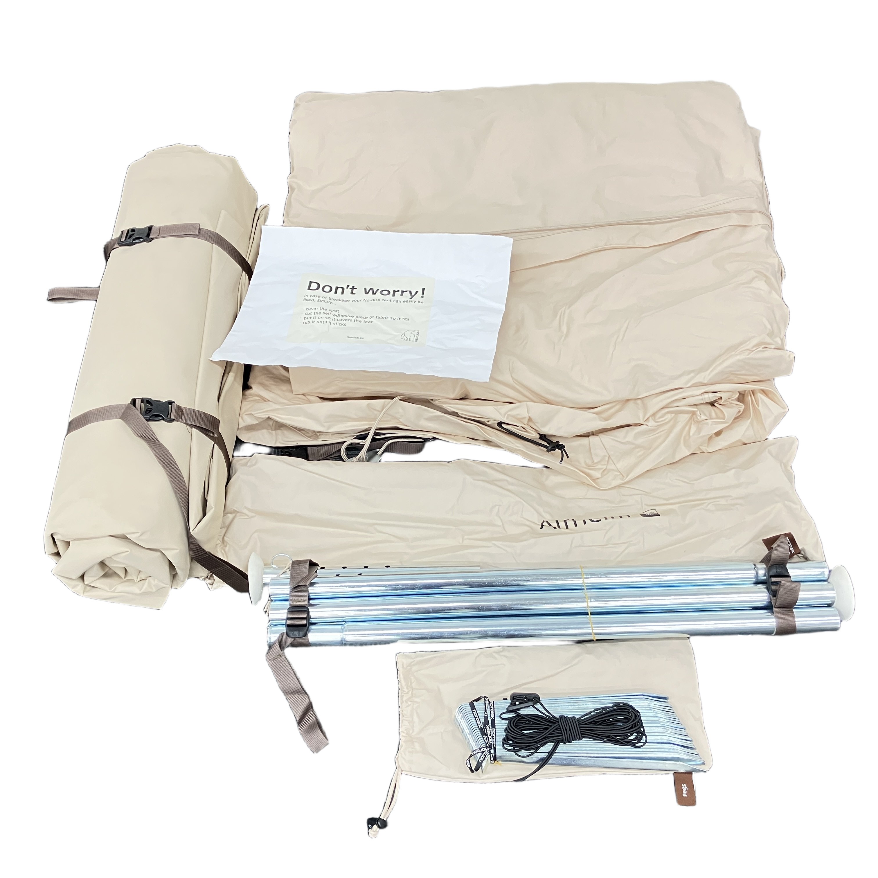 NORDISK Alfheim 19.6 コットンテント 242014 zip in floor セット ノルディスク キャンプ用品 アウトドア 中古