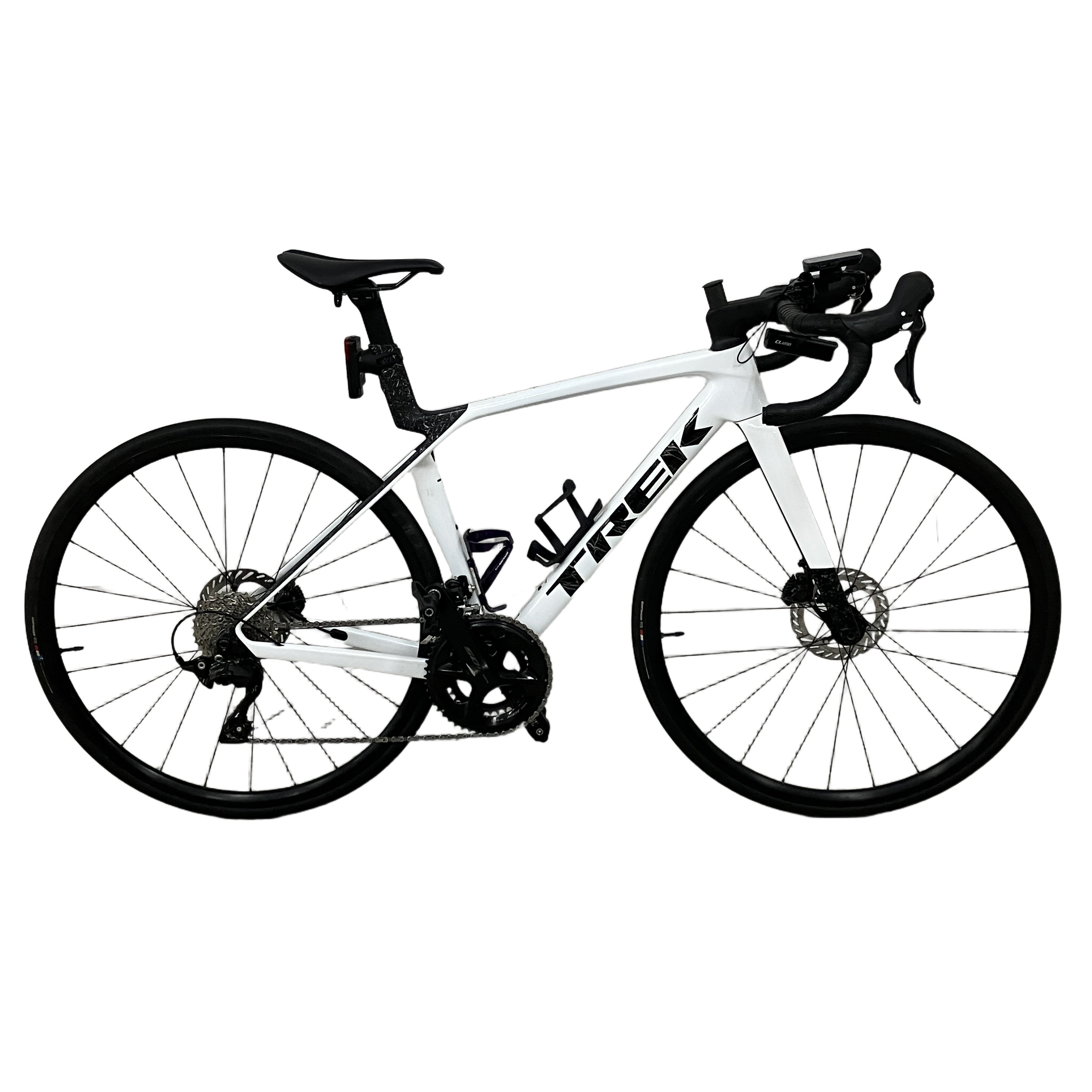 TREK MADONE SL5 SHIMANO 105 フルカーボンロードバイク(2026年モデル / サイズS / ディスクブレーキ仕様 / 中古良好):エアロダイナミクスと軽量性の究極の融合。憧れの「マドン」最新鋭テクノロジーをスマートに手に入れる実戦派ロード。