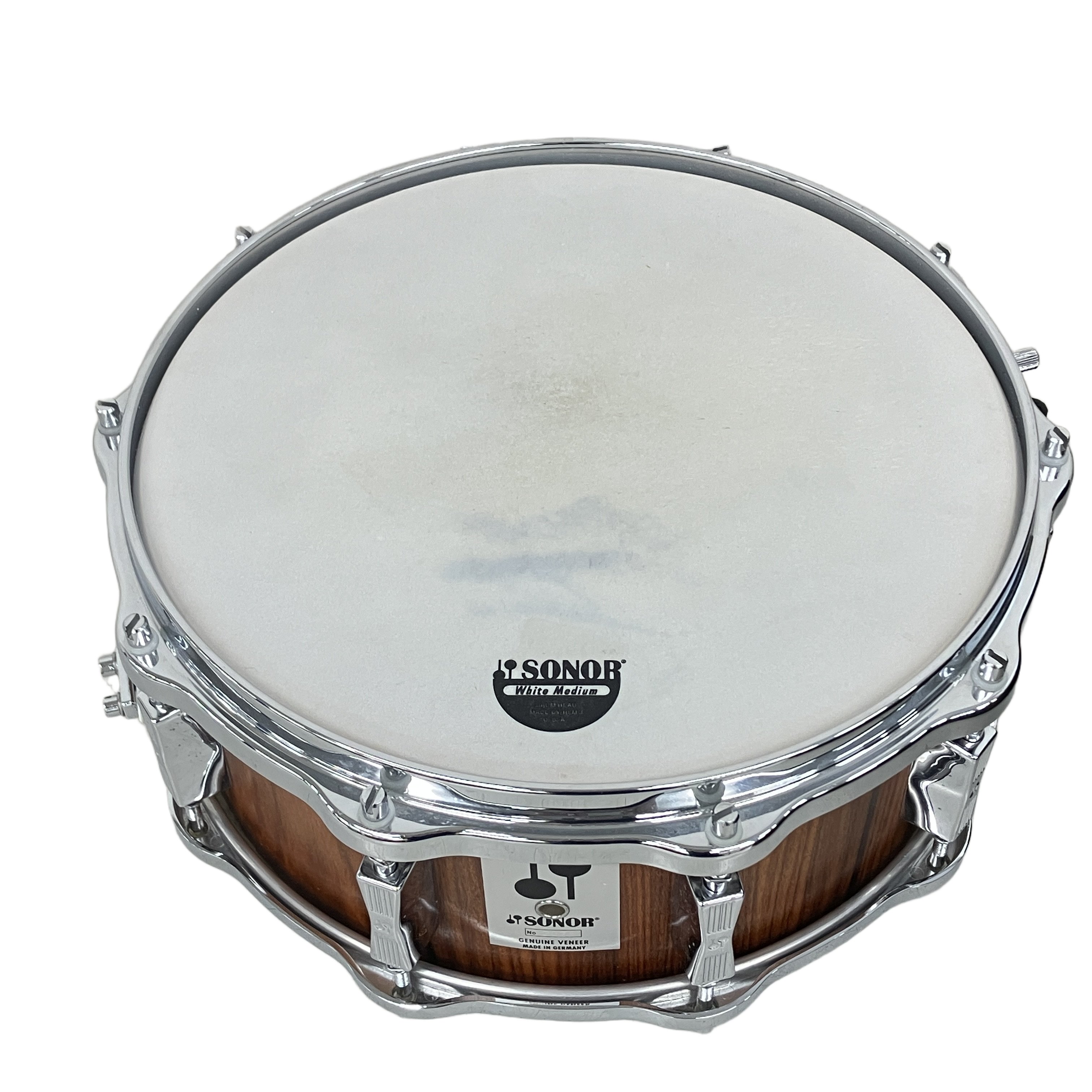 SONOR スネアドラム 14インチ GENUINE VENEER 純正ハードケース付き ソナー 打楽器 ドイツ製 中古