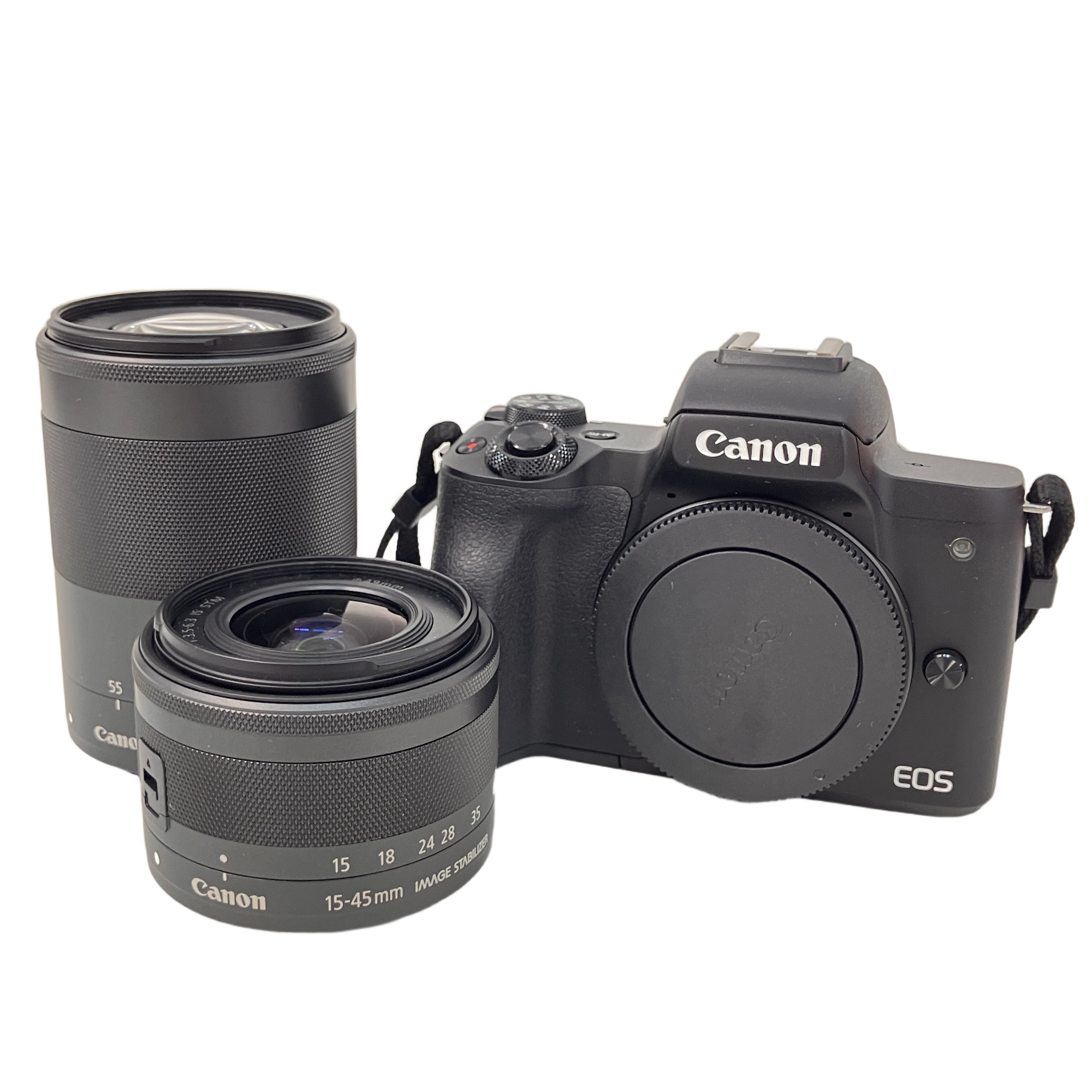 Canon EOS kiss M2 ダブルレンズキット カメラ キヤノン 中古