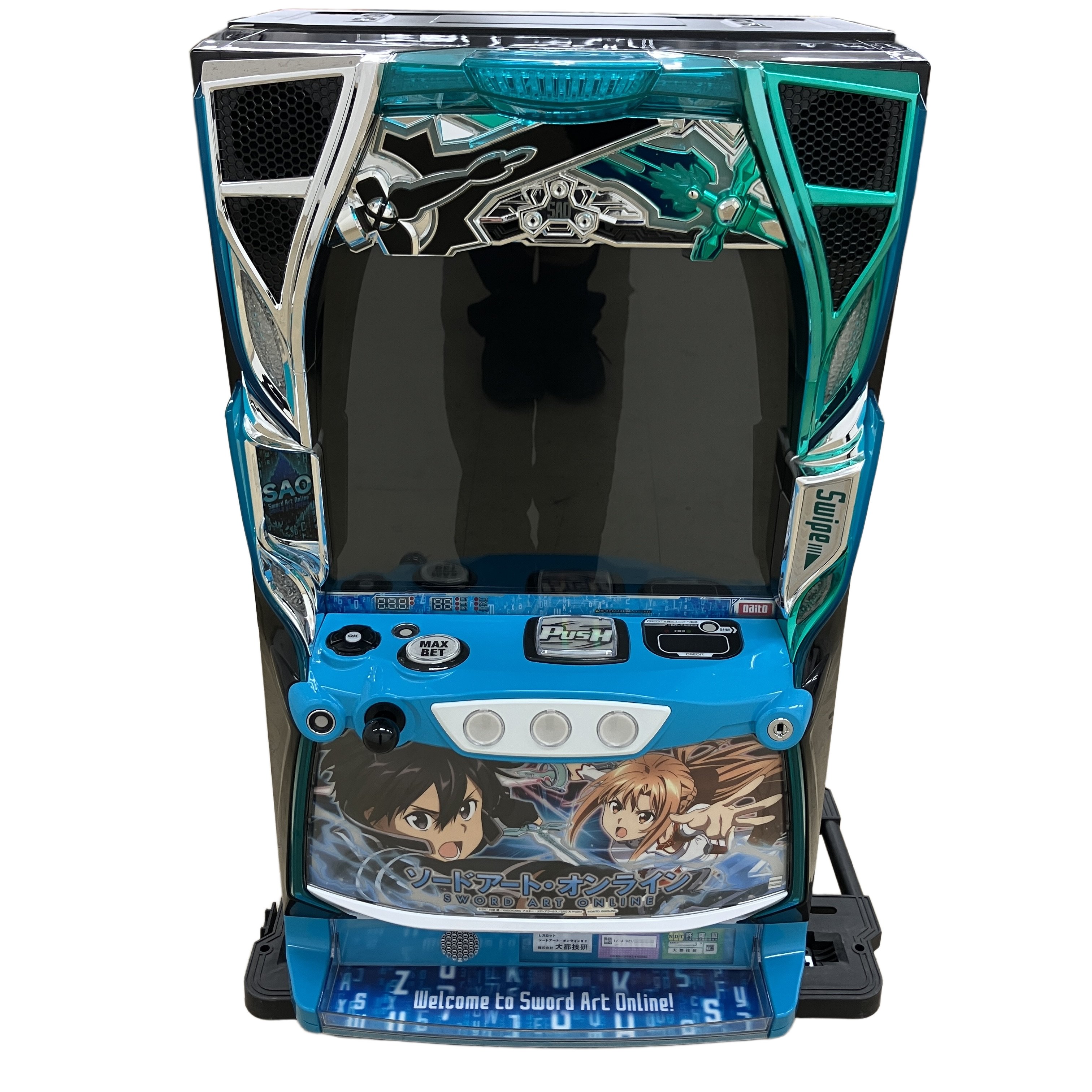 大都技研 Lスロット ソードアート・オンライン SAO スマスロ 実機 鍵 設定キー付 パチスロ スロット 中古