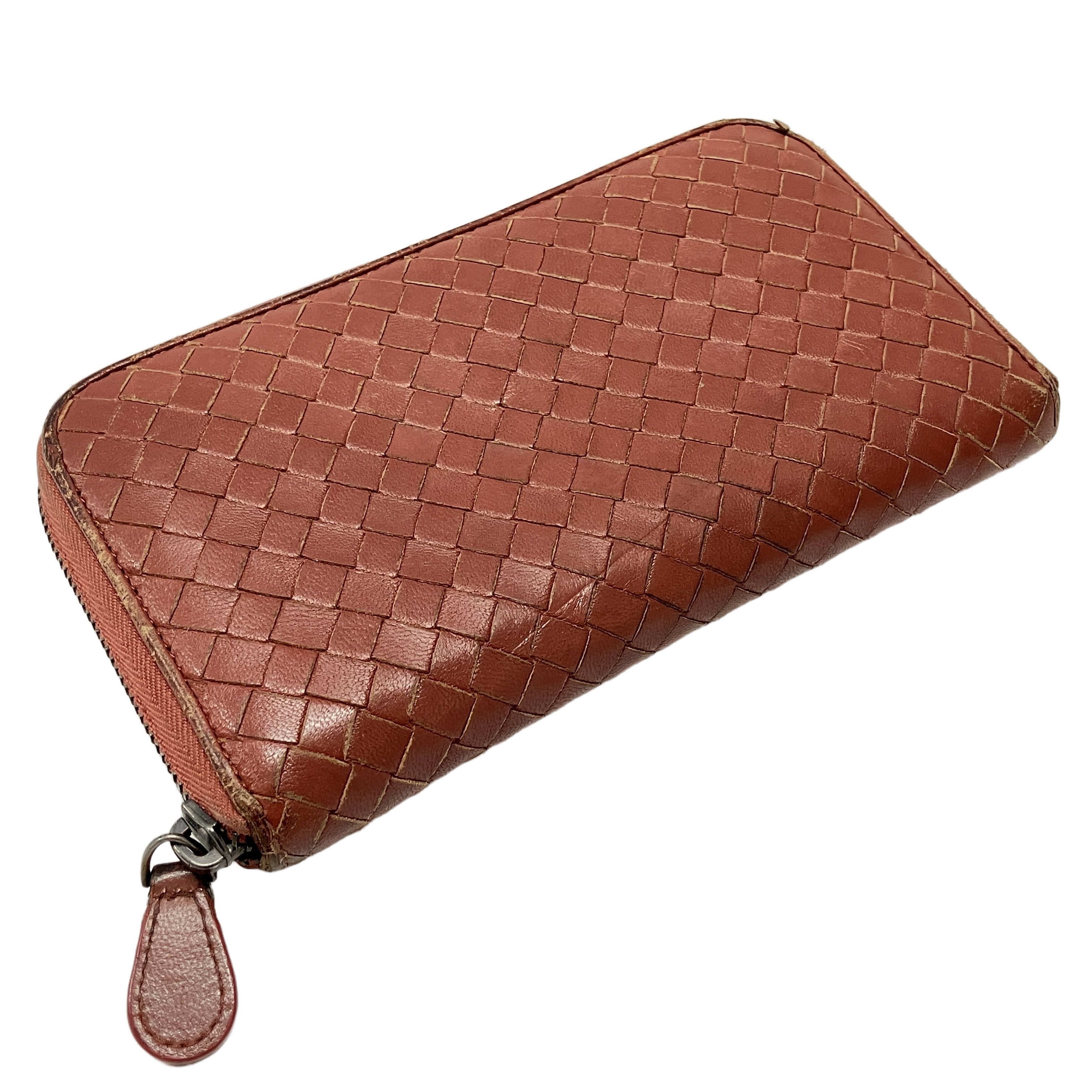 BOTTEGA VENETA ボッテガ ヴェネタ イントレチャート ラウンド 長財布 レザー 中古