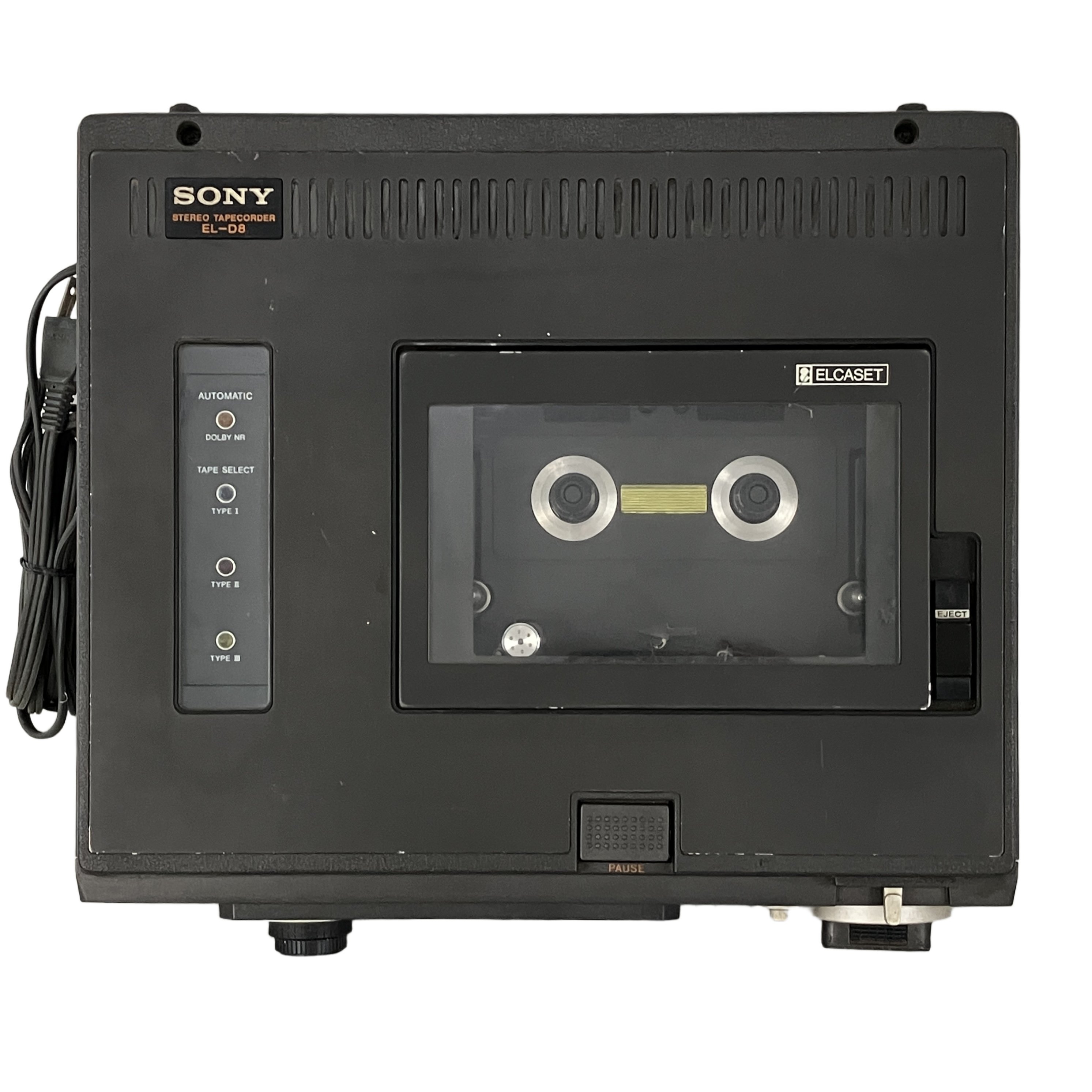 SONY EL-D8 ポータブル ステレオ エルカセットデッキ(現状品・ジャンク):オープンリール級の高音質をフィールドへ。コレクター垂涎、1977年発売の伝説的ポータブルレコーダー。