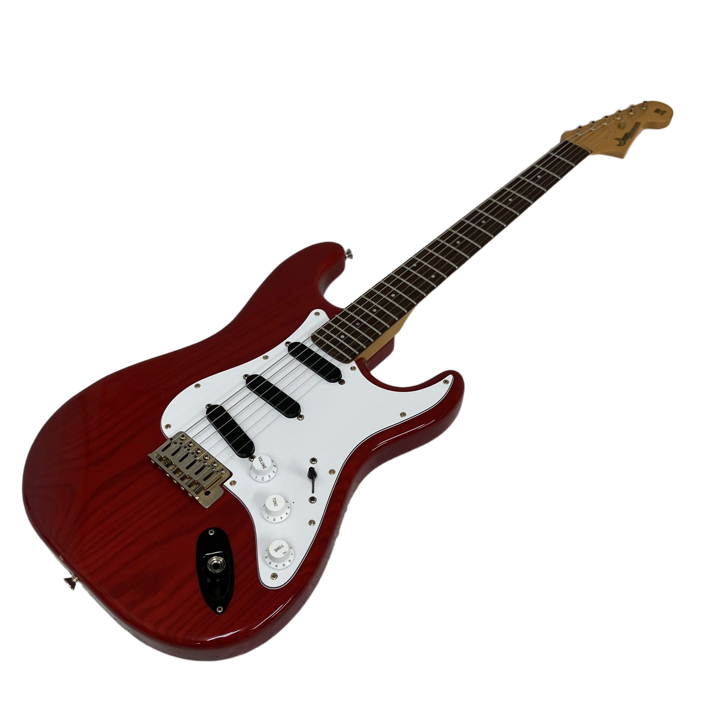 ★Moon Custom Guitar エレキギター ムーン ストラトキャスタータイプ レッド 中古品★