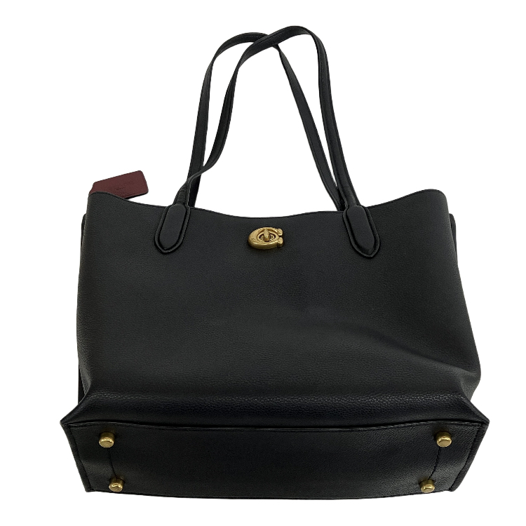 COACH H2239-C0689 コーチ ショルダーバッグ ブラック レザー 肩がけ A4サイズ収納可能 根革裂けあり 中古 訳有