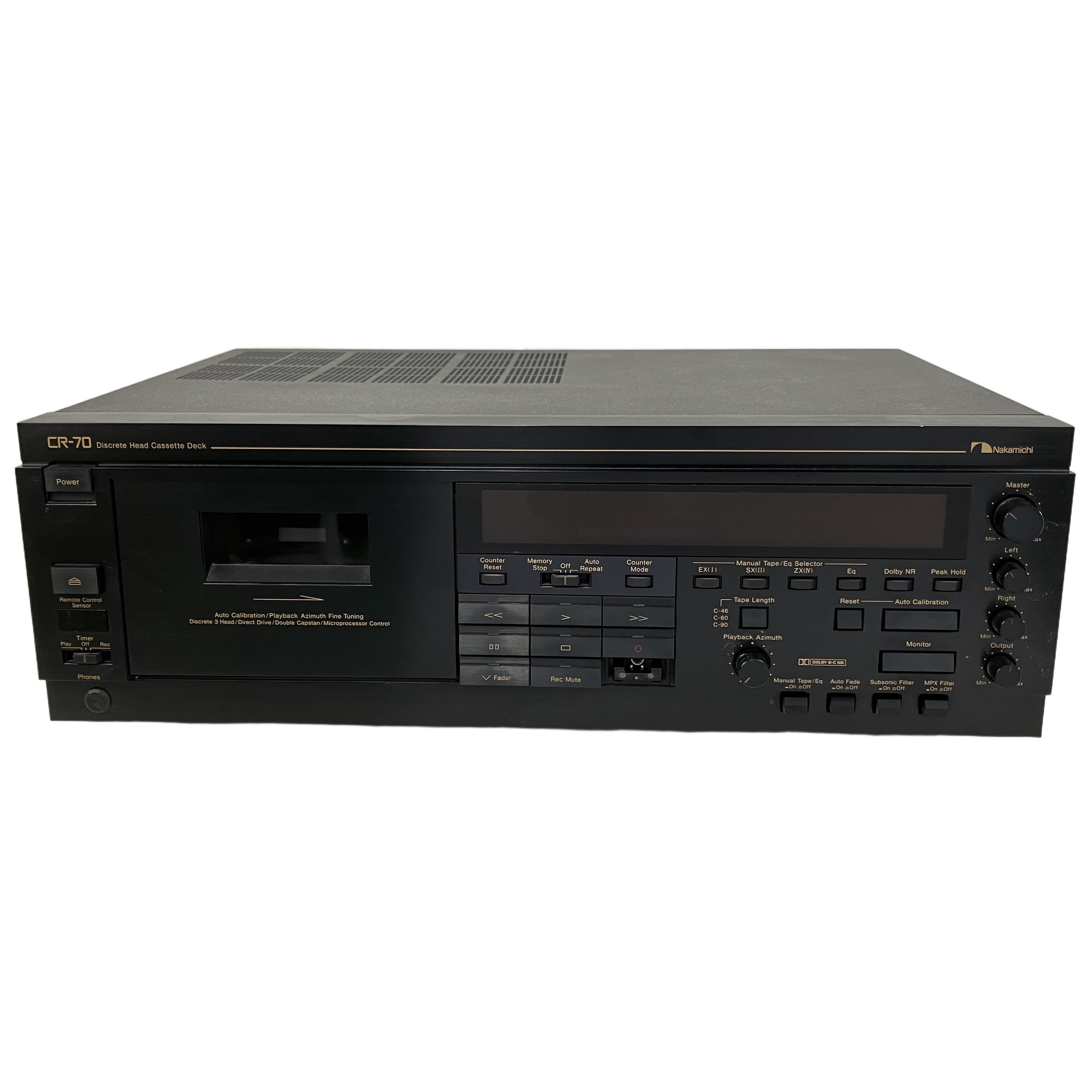 Nakamichi CR-70 カセットデッキ(ワイヤレスリモコン付属):ナカミチが誇る完全独立3ヘッド仕様の最高峰デッキ。修理・オーバーホールに最適なプレミアム・レストアベース。