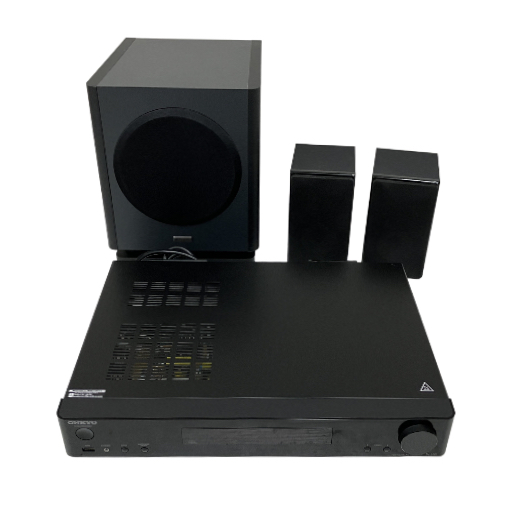 ONKYO BASE-V60 ホームシアターシステム 2.1ch AVレシーバー TX-L50 スピーカー D-109XM サブウーファー SWA-V60 オンキョー 音響機材 中古