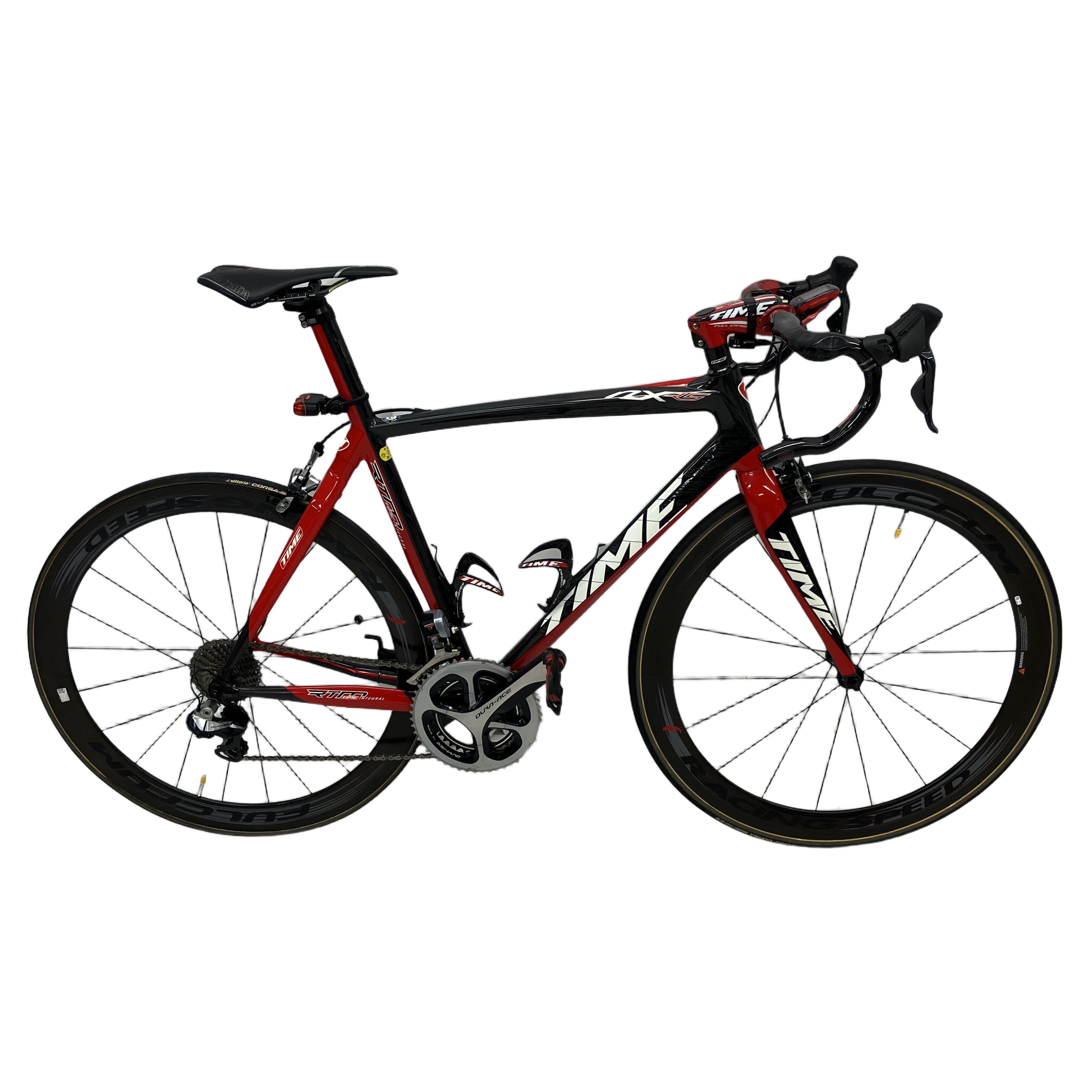 TIME NXRS(2013年モデル / Sサイズ / SHIMANO DURA-ACE Di2 9070系 11速 / Pioneerペダリングモニター・パワーメーター搭載 / Fulcrum Racing Speed カーボンチューブラーホイール / TIME純正パーツ多数 / リムブレーキ / 中古):フランスの名門TIMEが生んだ「魔法の絨毯」。DURA-ACE Di2×パワーメーター×フルクラムカーボンホイールで仕立てられた憧れのプレミアムレーサー。