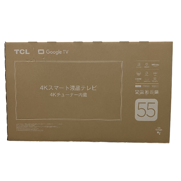 TCL 55P6K 55V型 4Kチューナー内蔵 4Kスマート液晶テレビ 未使用