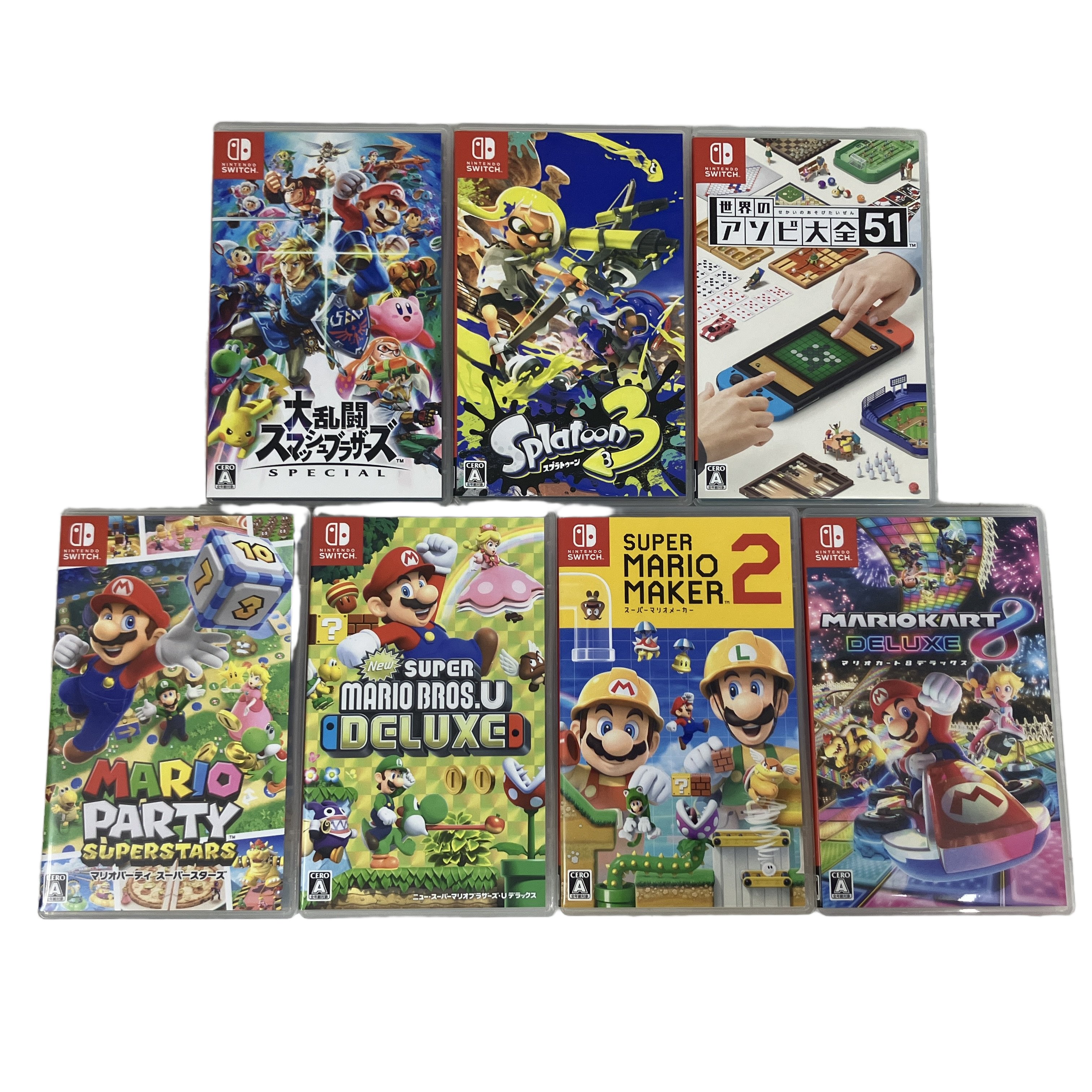 任天堂 Nintendo Switch ソフト スマブラ マリオカート8 スプラトューン3 等 その他おまとめ 7点 中古