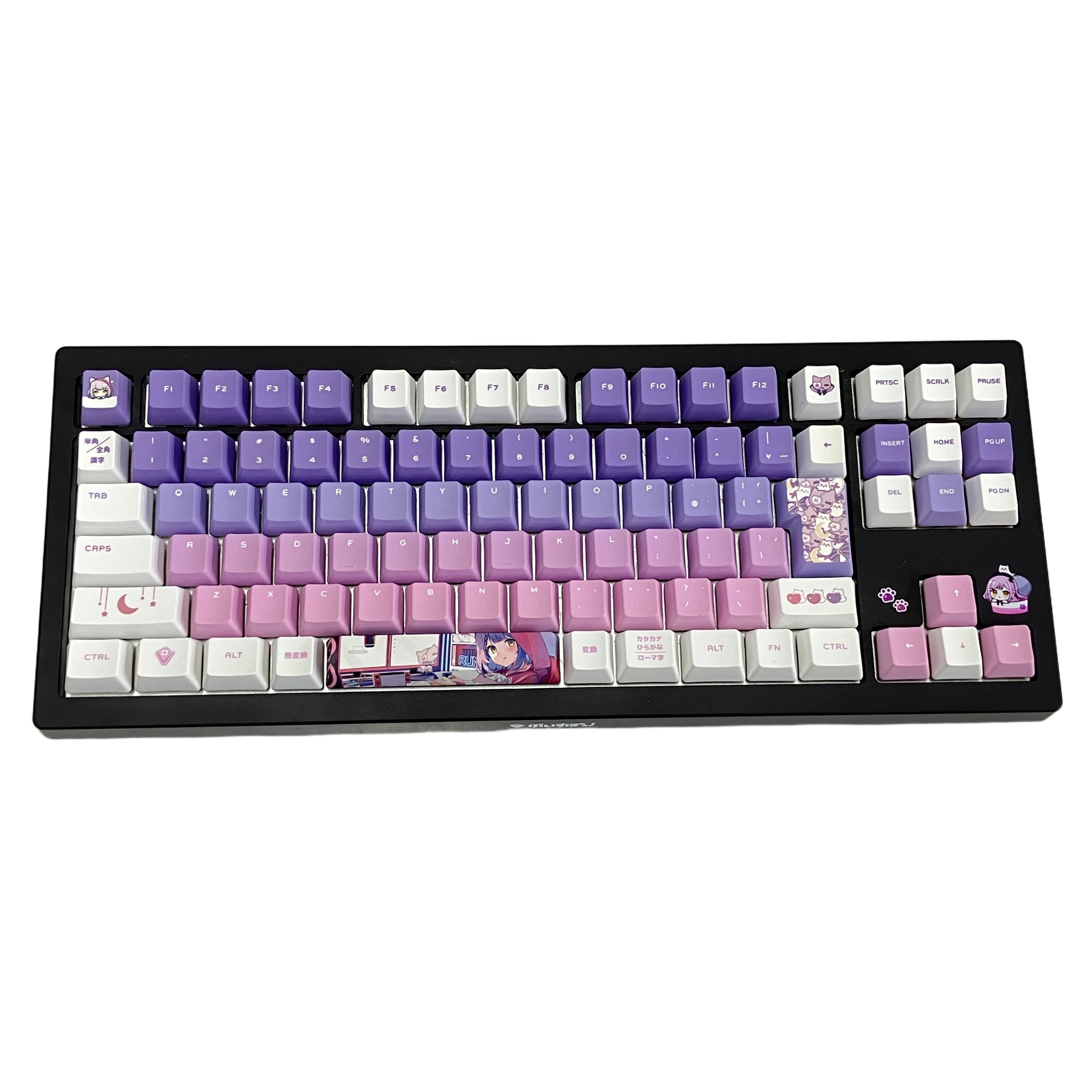 VSPO! GEAR ゲーミングキーボード 紫宮るな Edition ぶいすぽっ! コラボ モデル PC周辺機器 中古