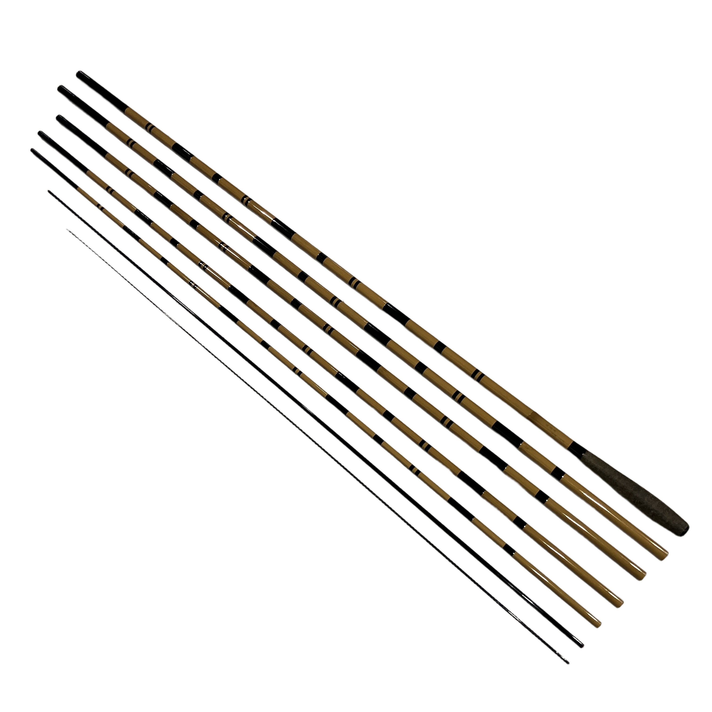 DAIWA 枯法師 天成 25尺(へら竿・ヘラブナ竿 / 伝統の二代目・枯法師 / 超長尺・野釣り仕様 / 中古):へら竿の歴史に名を刻む「枯法師」の遺伝子。和竿の美学を極めた「天成」の超長尺が、巨べらとのダイナミックな対話を約束する。