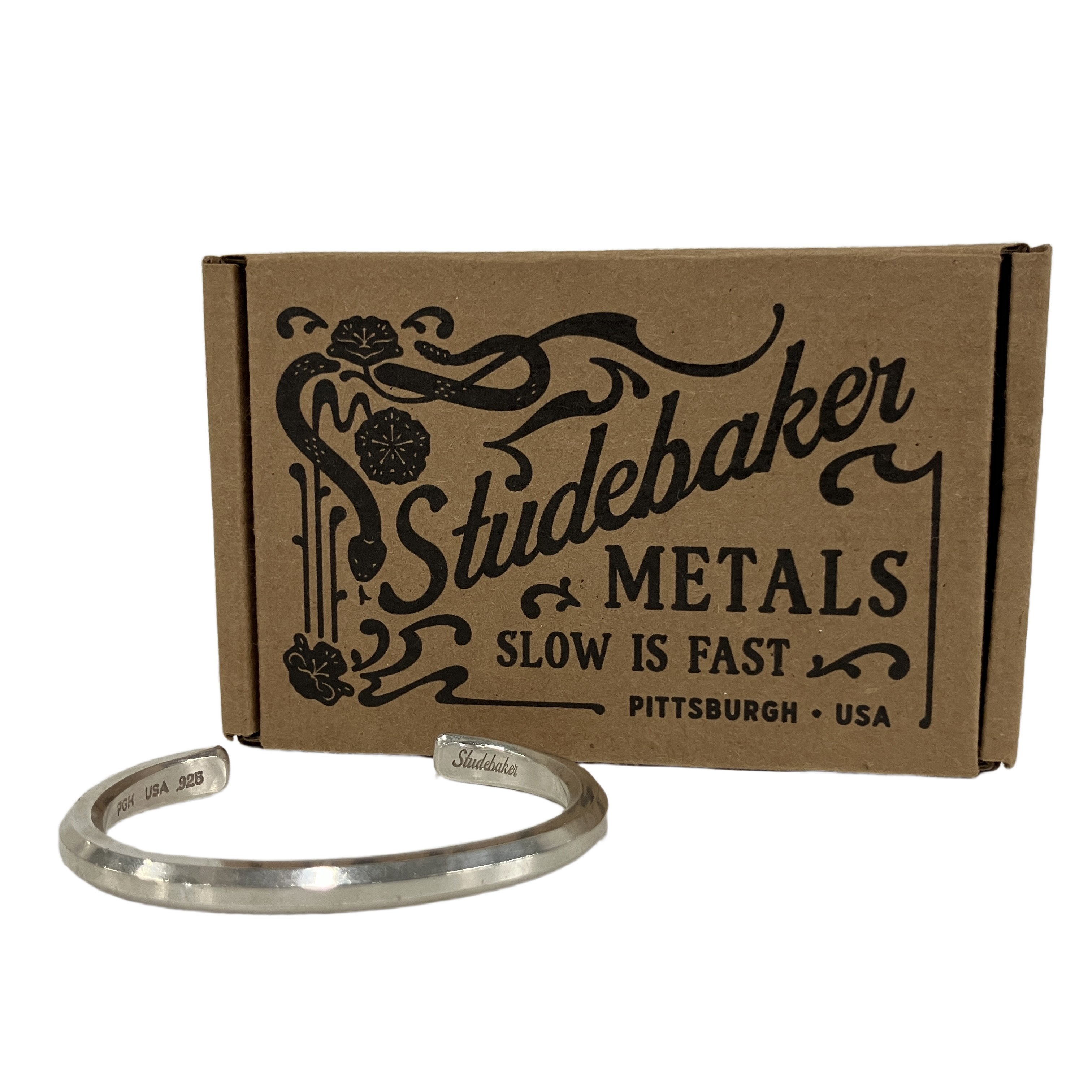 STUDEBAKER スチュードベーカー METALS OTTO CUFF PGH USA 925 シルバー ラージ バングル ファッション 中古