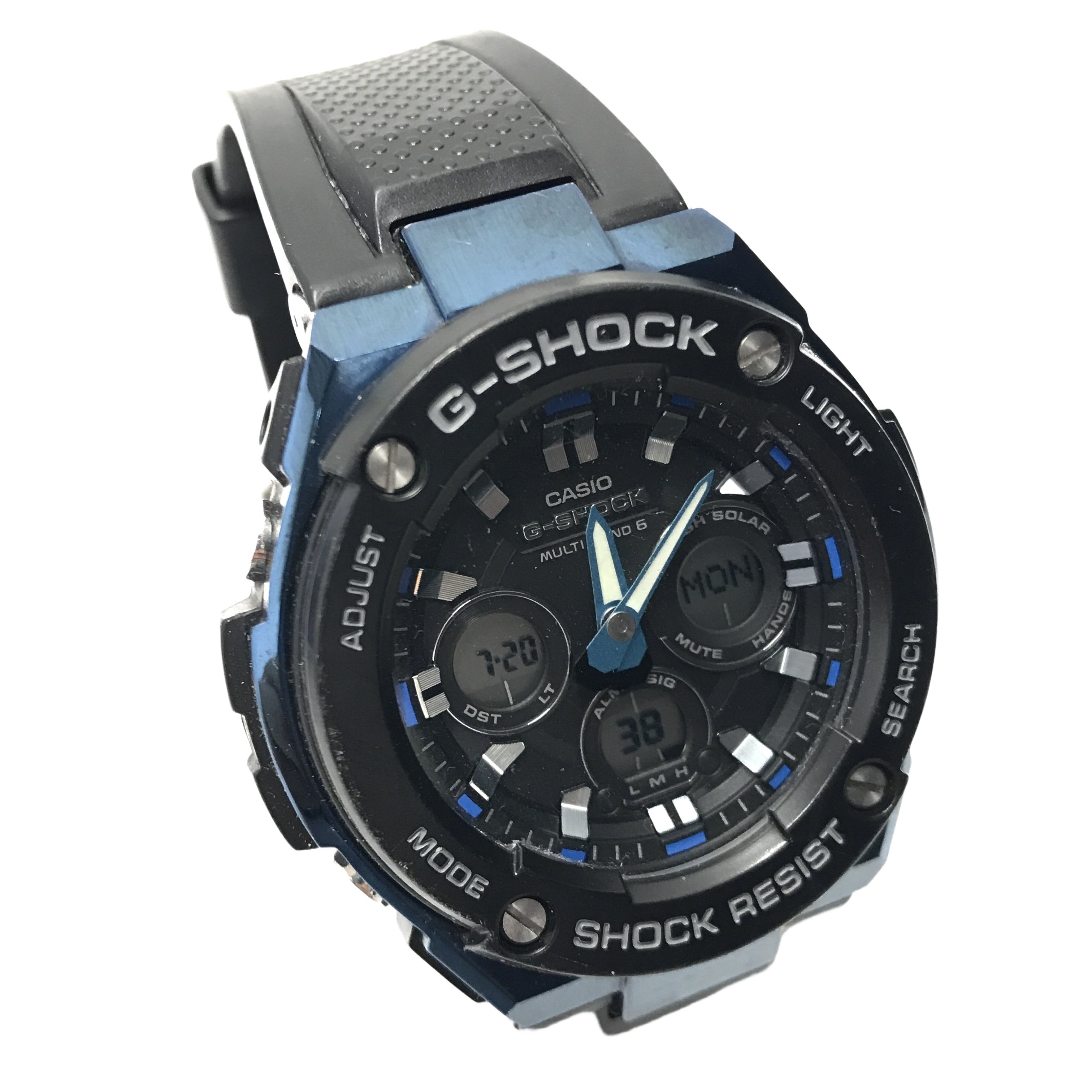 CASIO G-SHOCK GST-W300G 腕時計 ソーラー 黒 文字盤 メンズ 稼働 中古