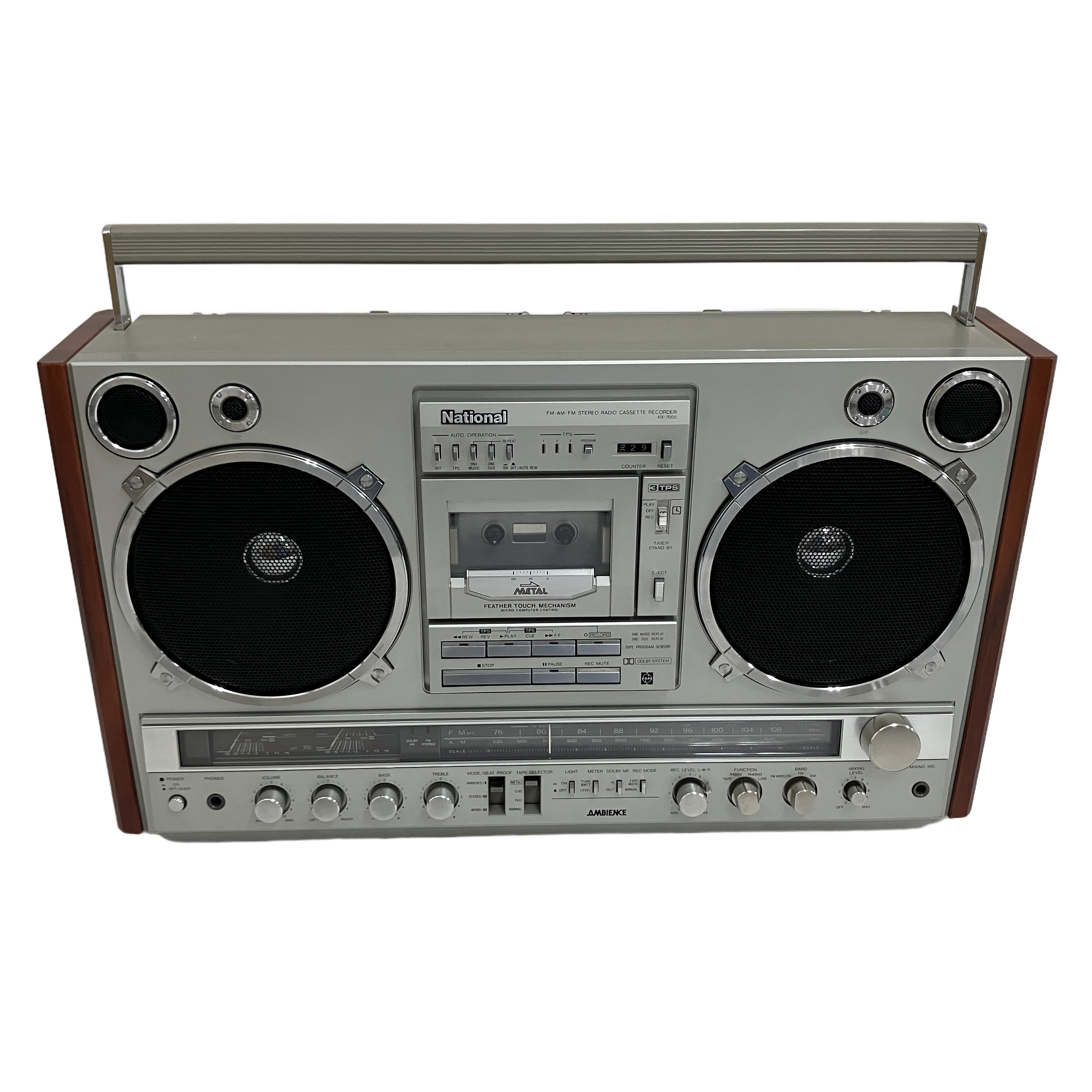 National RX-7000 ラジカセ 昭和レトロ ステレオ マックポインター オーディオ 音響機材 ナショナル 中古