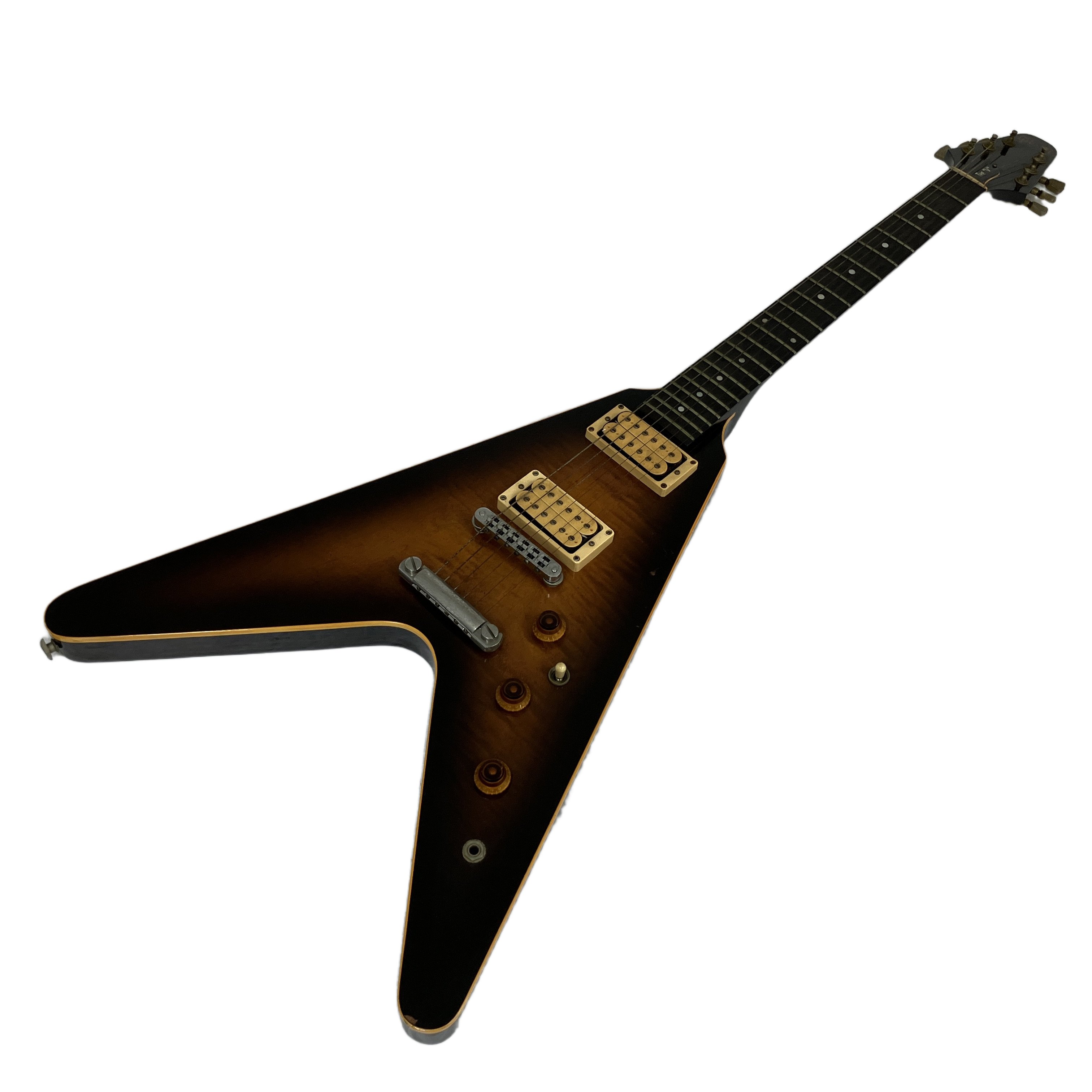 Gibson THE V 1981年製（シリアル：82741027 / オリジナル・ハードケース付属）：80年代ギブソンの超希少なプレミアム・変形ライン。最高峰のウッドマテリアルと極上のヴィンテージ・トーンを宿した、コレクターズピース。