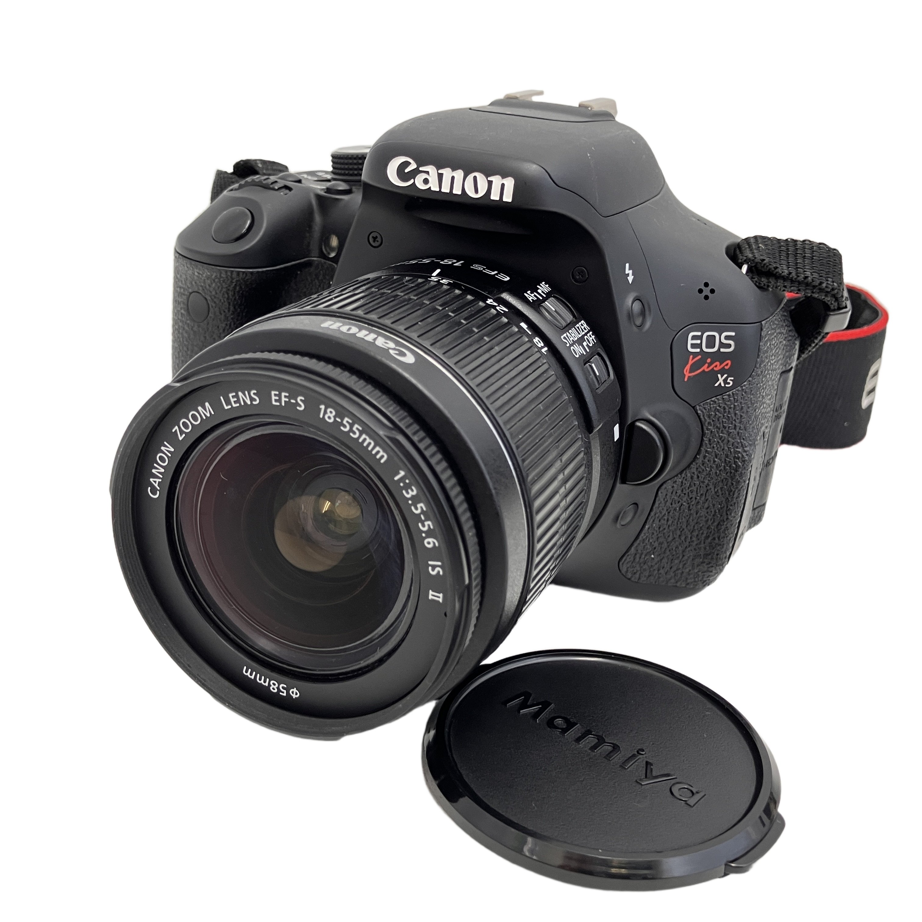 Canon キヤノン DS126311 EOS Kiss x5 デジタル 一眼レフカメラ EF-S 18-55mm F3.5-5.6 IS II レンズキット 中古 訳あり