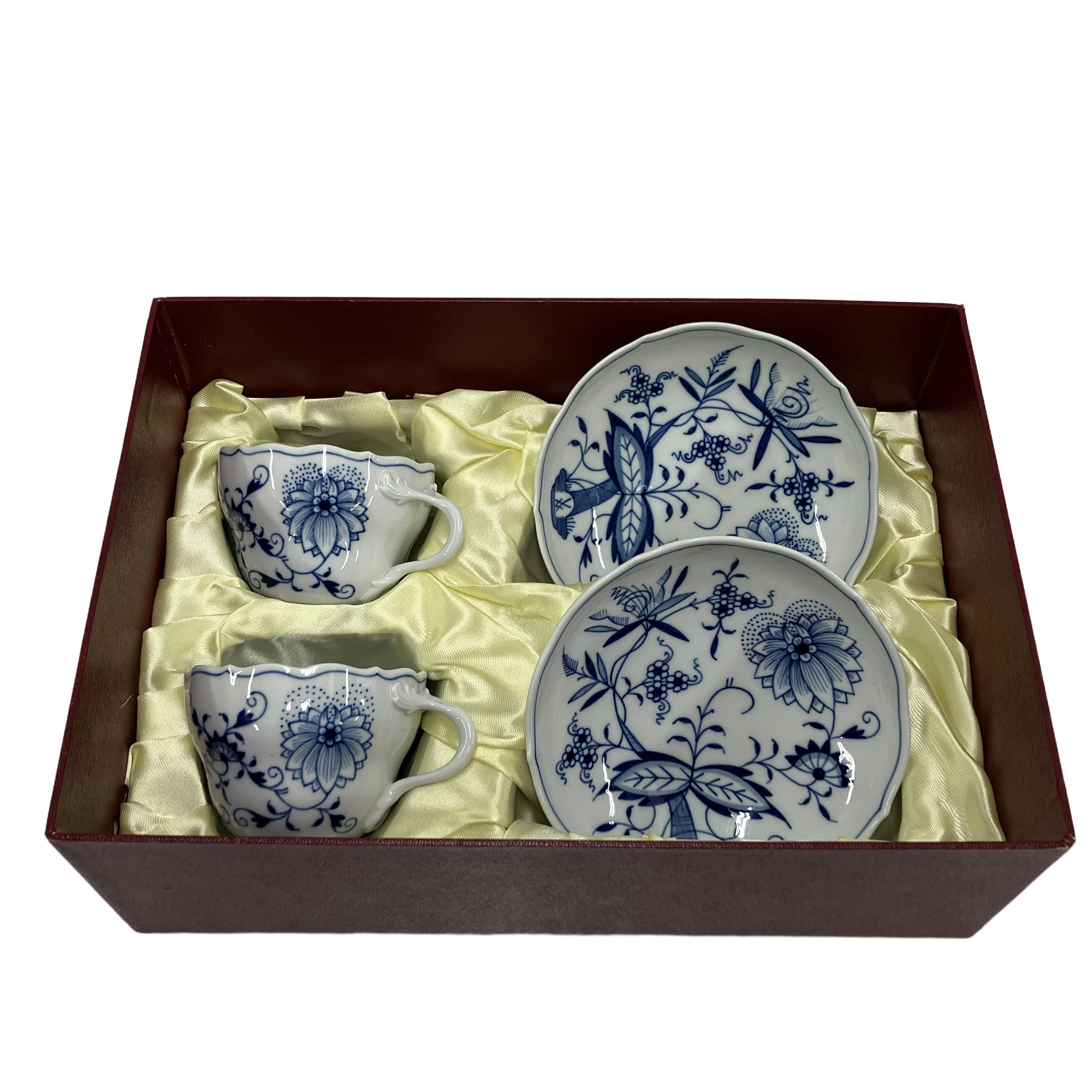 Meissen ブルーオニオン ペア ティーカップ ソーサー マイセン 中古
