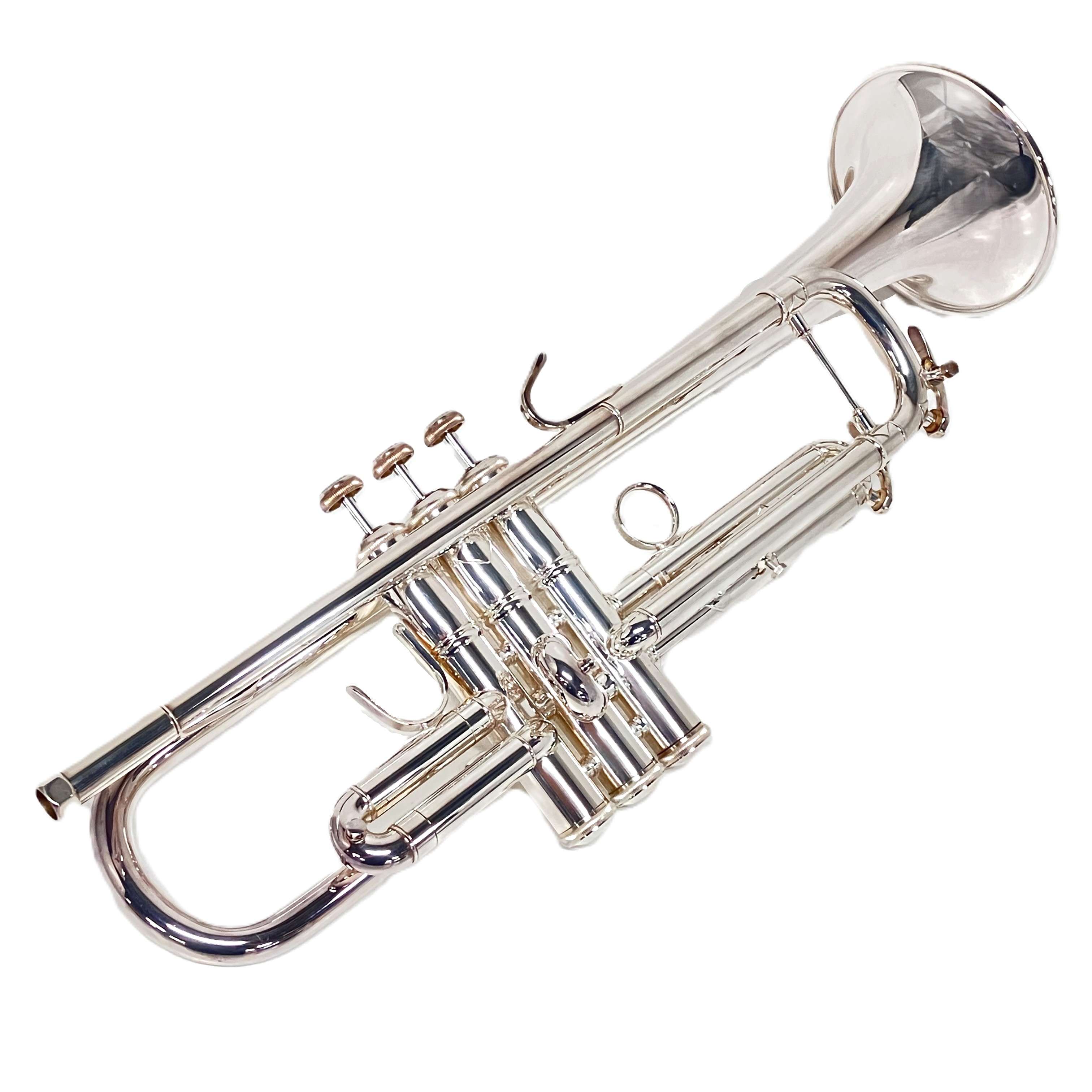 BACH VINCENT MODEL SP トランペット & YAMAHA PM7X STX-2 サイレントブラスセット(MLボア / シルバープレート / シリアル:755118 / 米国エルクハート製):伝統のバック・サウンドと先進の消音システムが融合。あらゆる環境で極上の響きを追求できる、実戦派スペシャルパッケージ。
