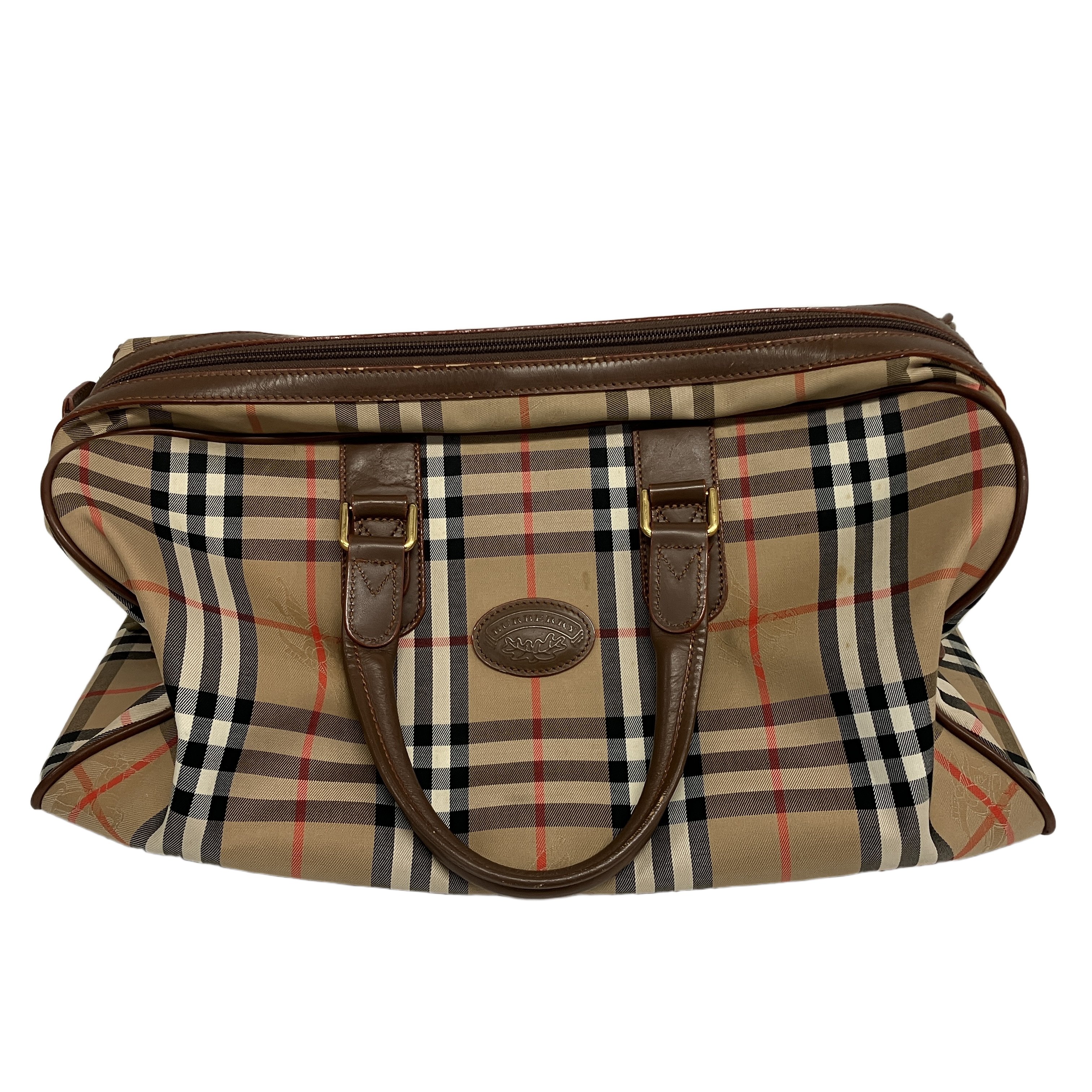 BURBERRY ノバチェック ボストンバッグ バーバリー 鞄 中古