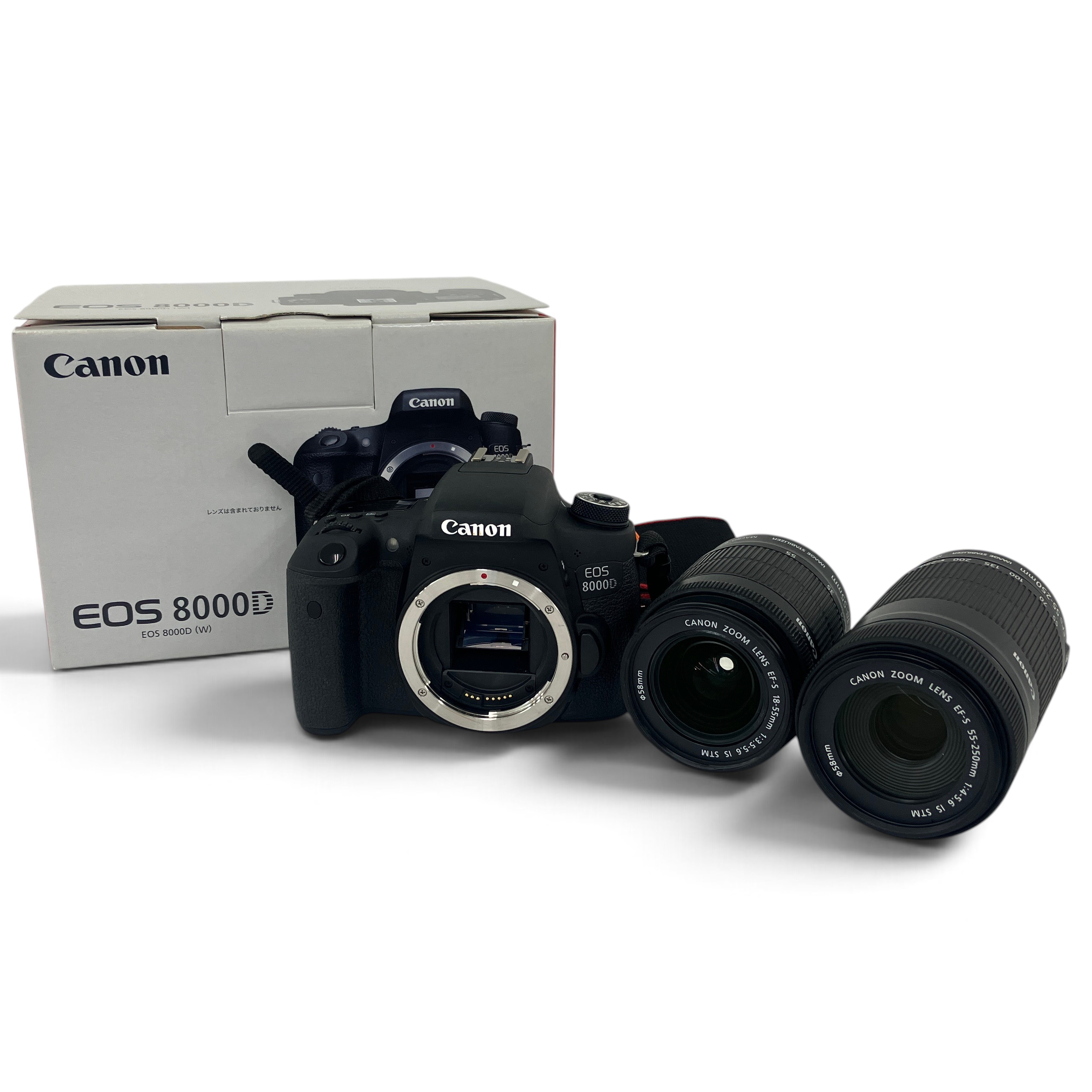Canon EOS 8000D 18-55mm 55-250mm キャノン 一眼レフ ダブルズームキット 中古