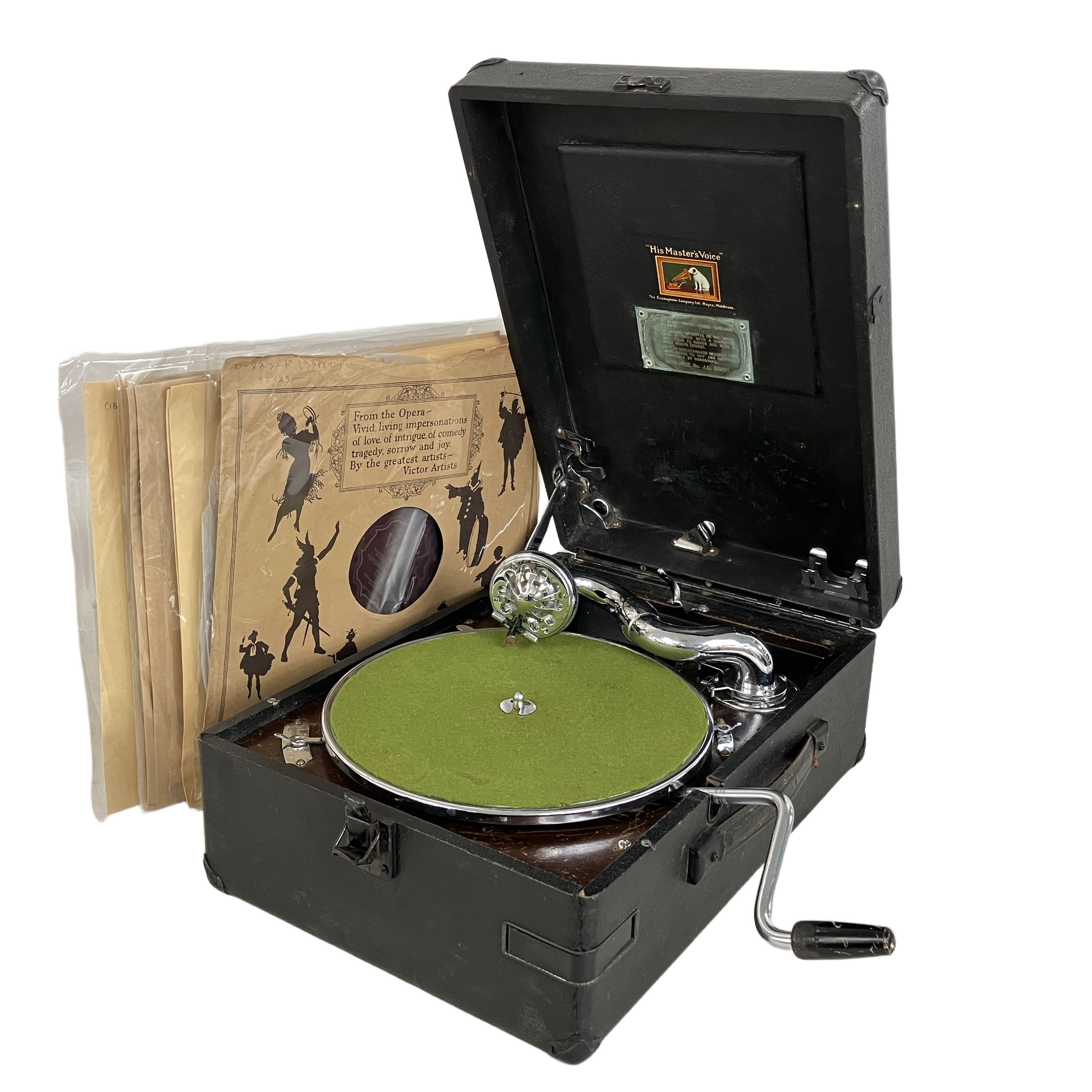 電源不要でSPレコードの温かく味わい深い生音を楽しめるアンティーク蓄音機!