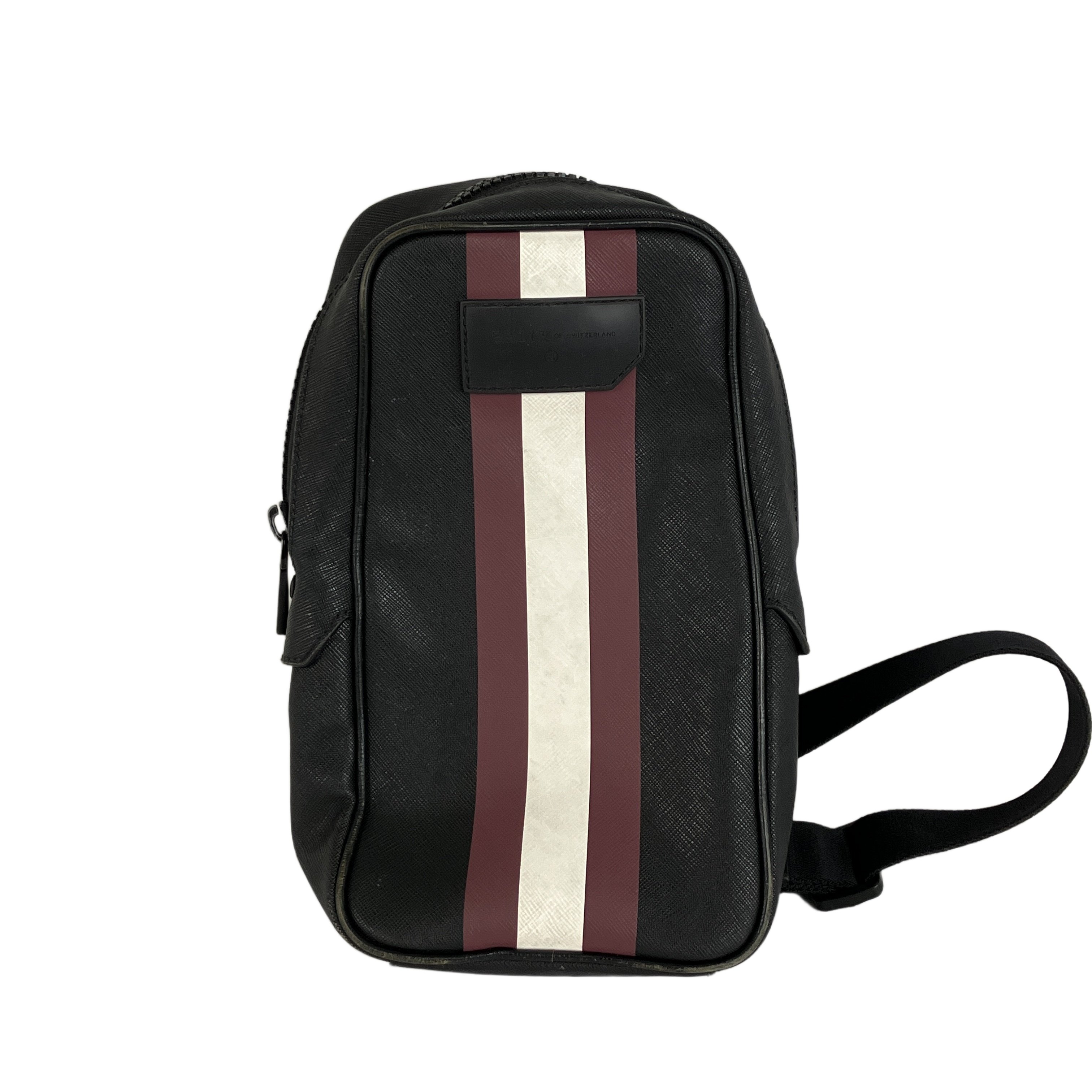 BALLY TANIS ボディバッグ ショルダーバッグ PVC ラバー ブラック バリー ファッション 中古