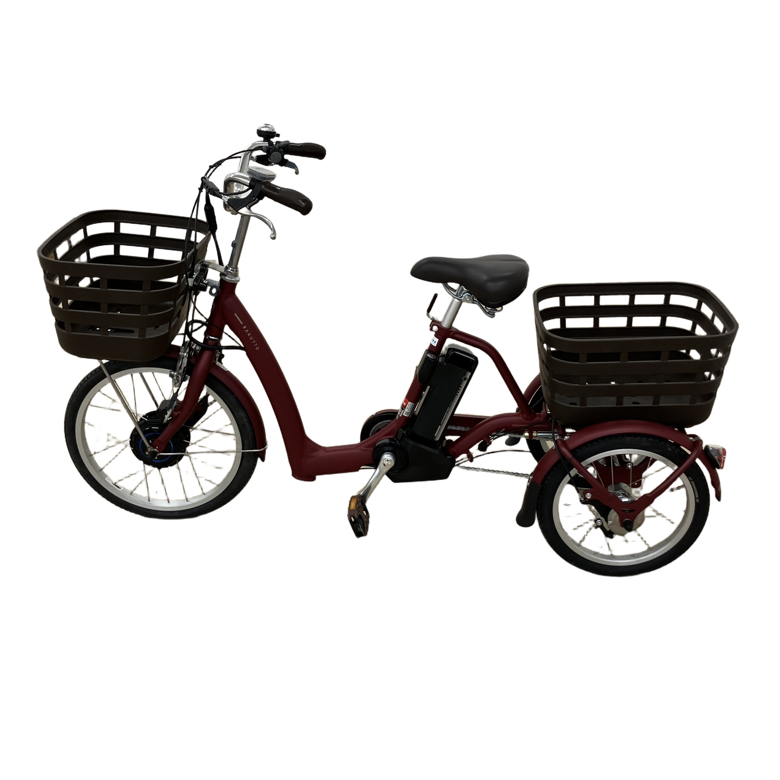 BRIDGESTONE RAKUTTO WAGON RW0B45 ブリヂストン 三輪 電動アシスト自転車 ラクット ワゴン ルビーレッド 中古 訳有