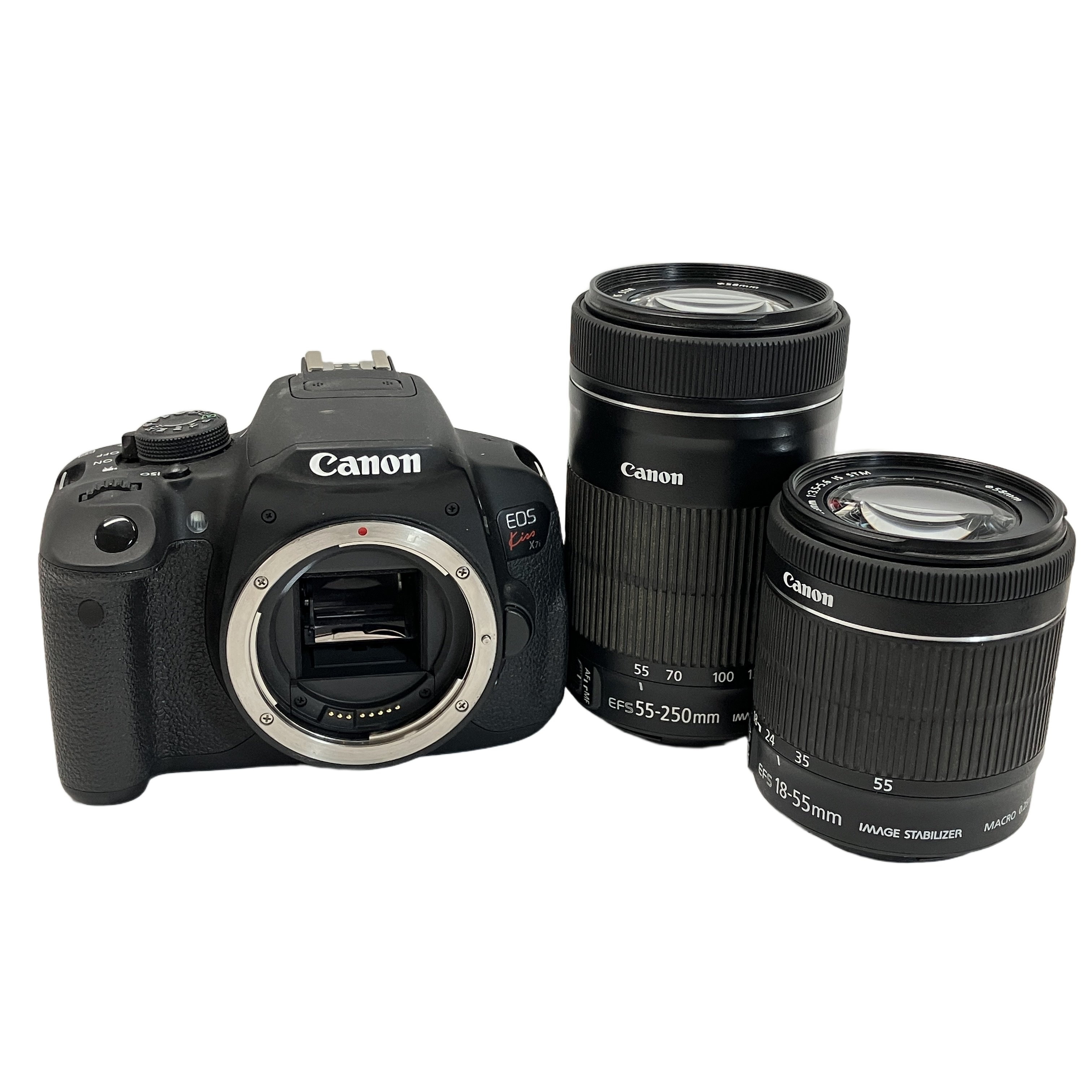 CANON EOS Kiss X7i デジタル一眼レフ カメラ ダブルズームキッド EF-S キャノン 撮影 中古