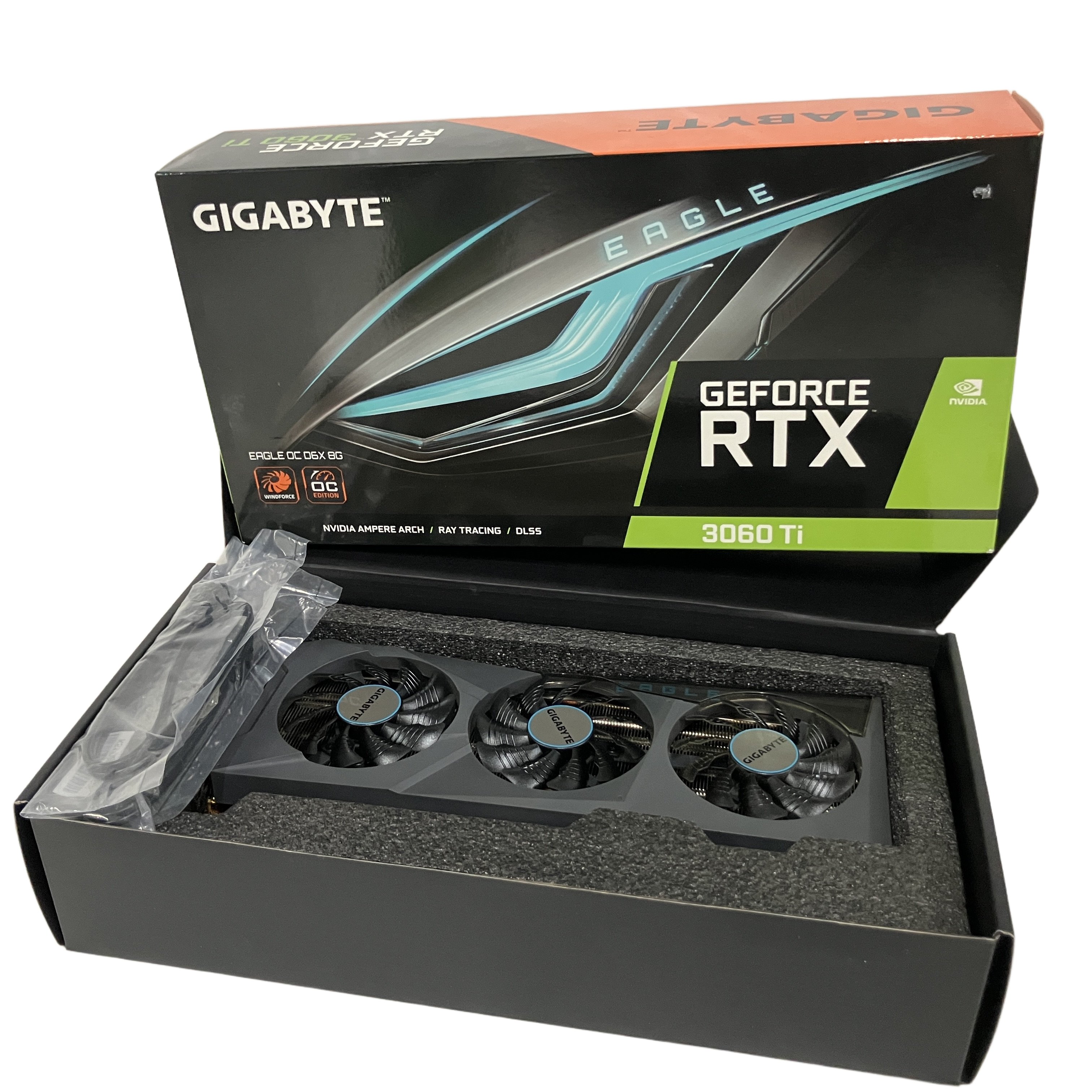 GIGABYTE GeForce RTX 3060 Ti EAGLE OC D6X 8GB 3連ファン グラフィックボード 中古
