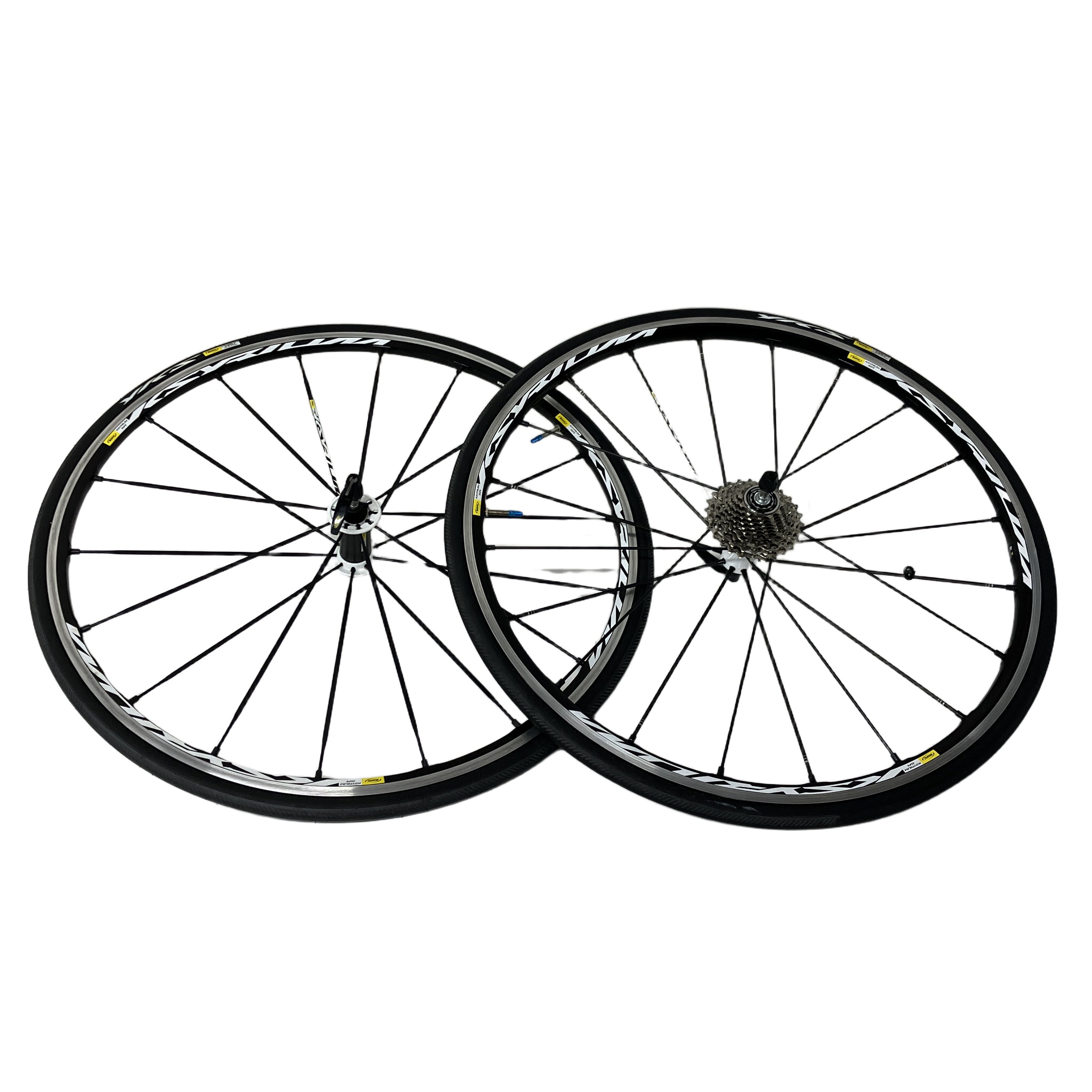MAVIC KSYRIUM SR ホイール前後セット 700×23C スプロケ付き 自転車 パーツ 良好