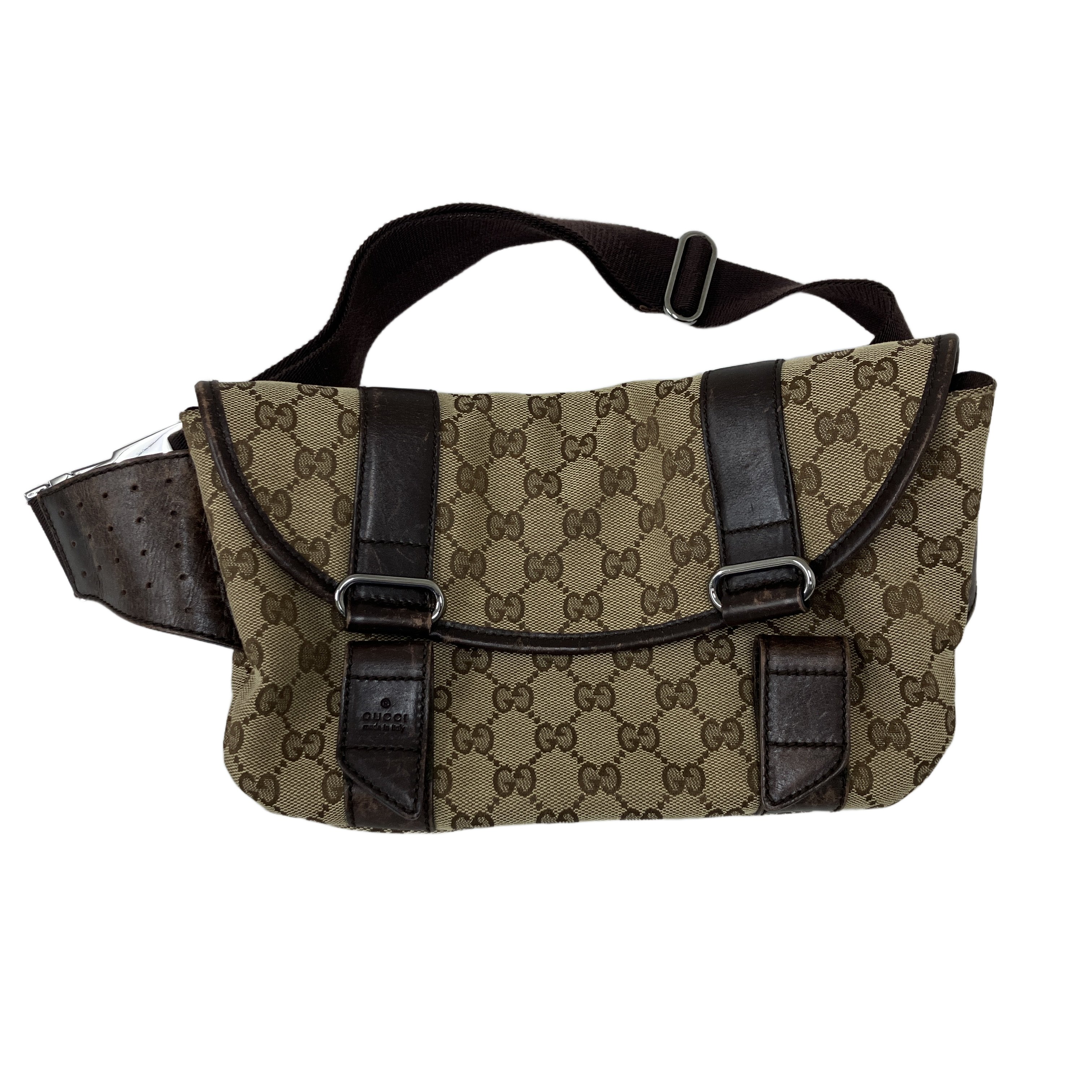 GUCCI グッチ ウエストバッグ GGキャンパス ボディバッグ ウエストポーチ メンズ レディース 中古