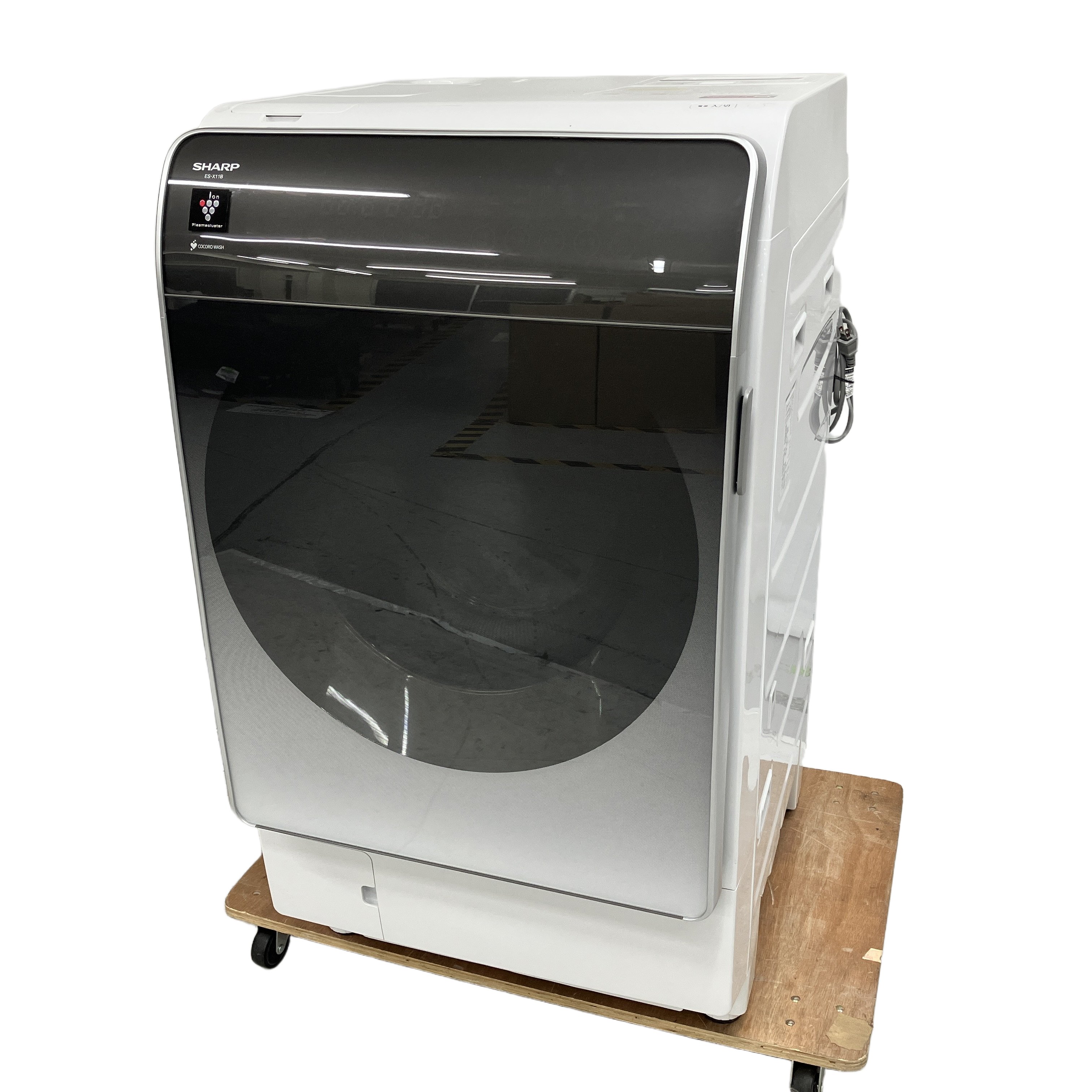 SHARP ES-X11B-SL ドラム式 洗濯乾燥機 2024年製 左開き 家電 シャープ 中古