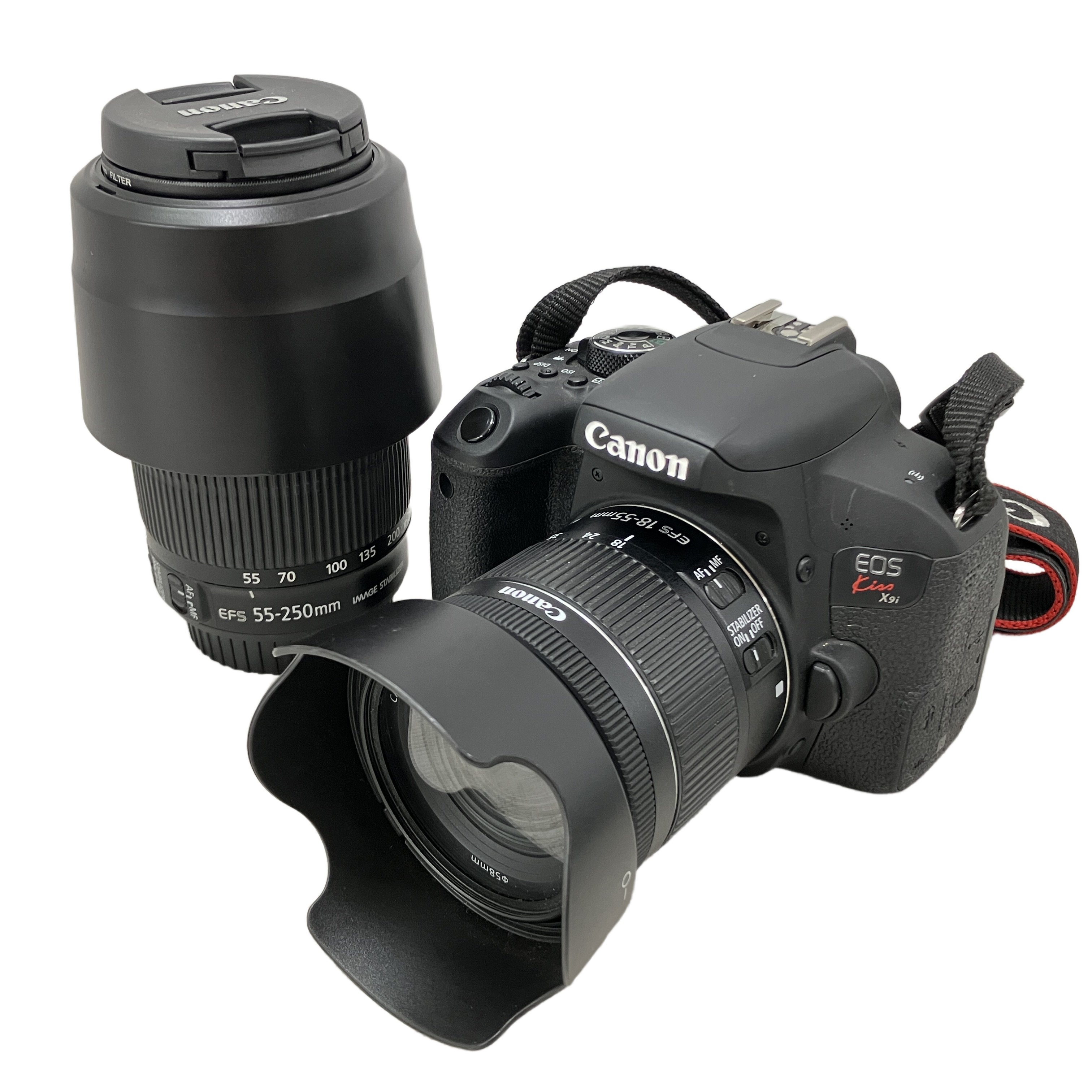 Canon EOS Kiss X9i EF-S 18-55mm 55-250mm ダブルズームキット デジタル 一眼レフ カメラ 中古