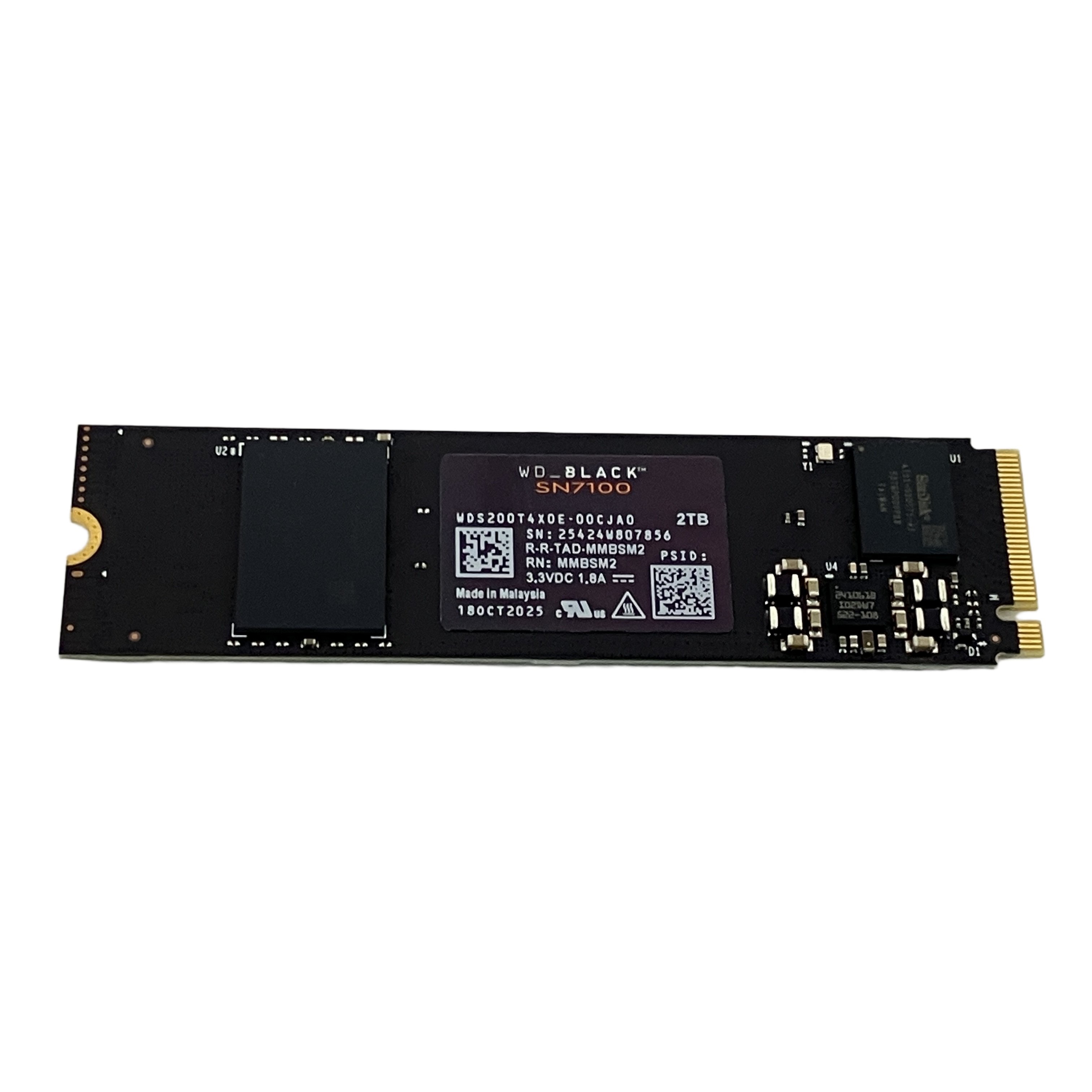 Sandisk WD BLACK SN7100 WDS200T4X0E-00CJA0 PCIe Gen4 NVMe SSD M.2 2280 2TB パソコン パーツ ストレージ 中古 美品