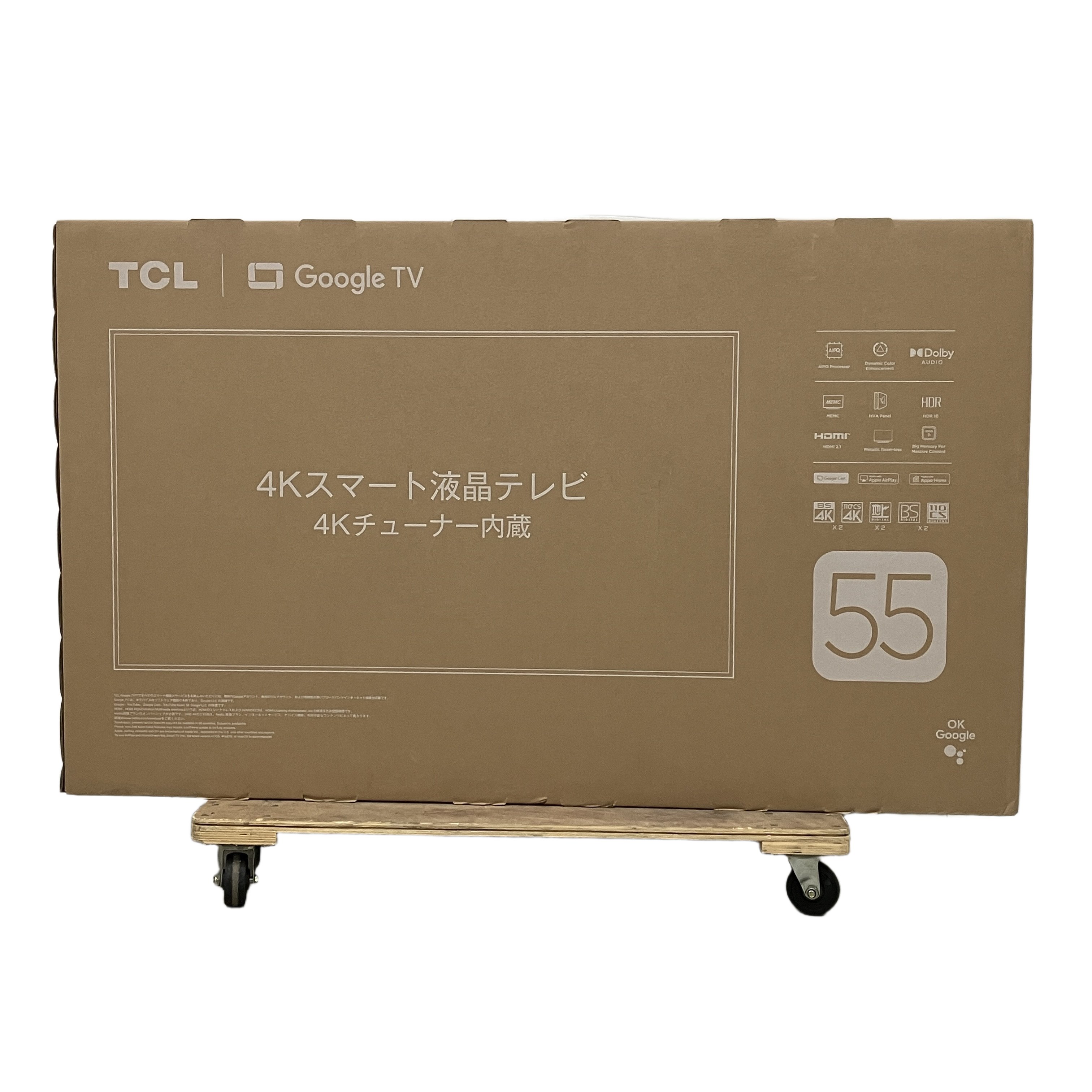 TCL 55P6K 55V型 4Kチューナー内蔵 4Kスマート液晶テレビ 未使用