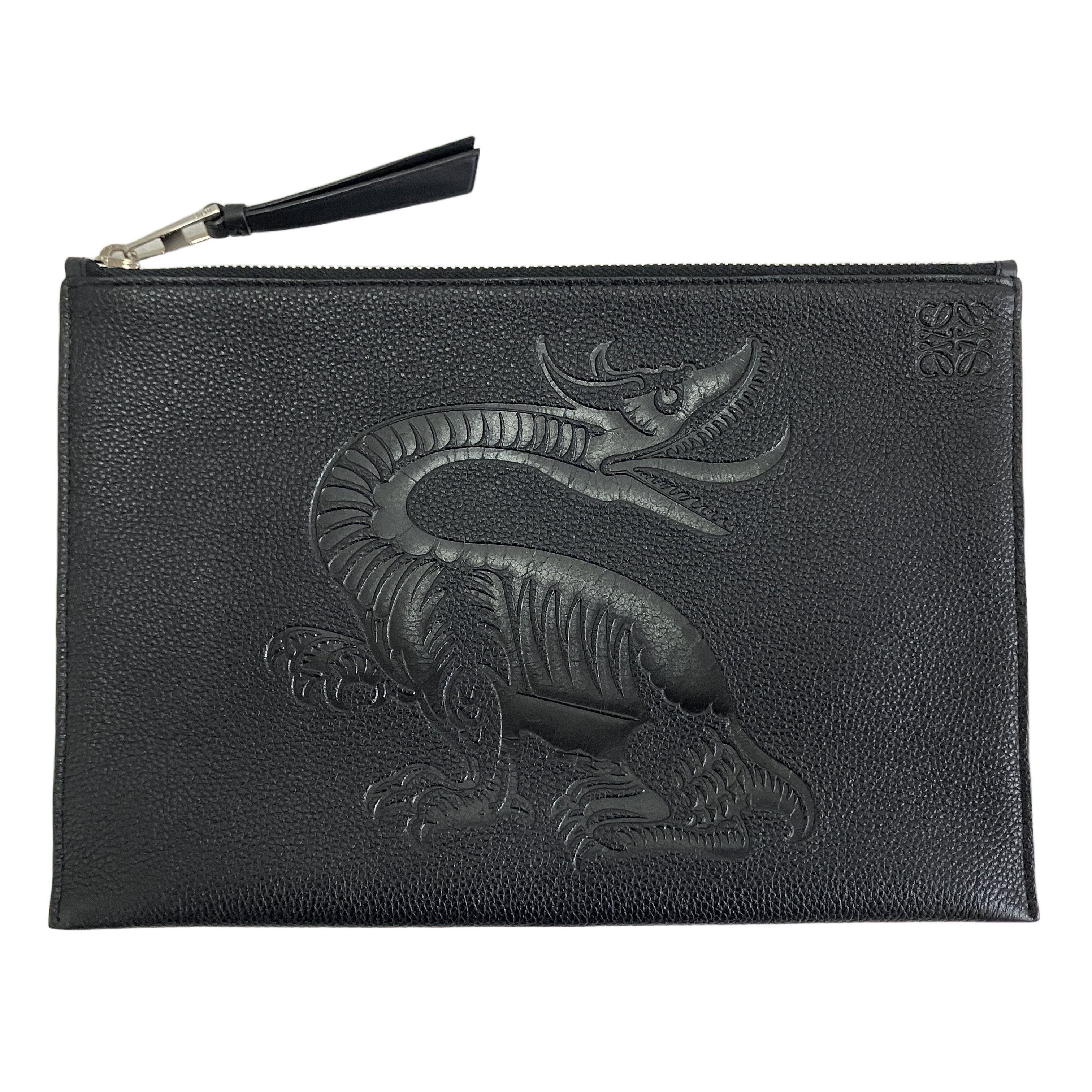 LOEWE アナグラム ドラゴン クラッチバッグ ロエベ 中古 良好