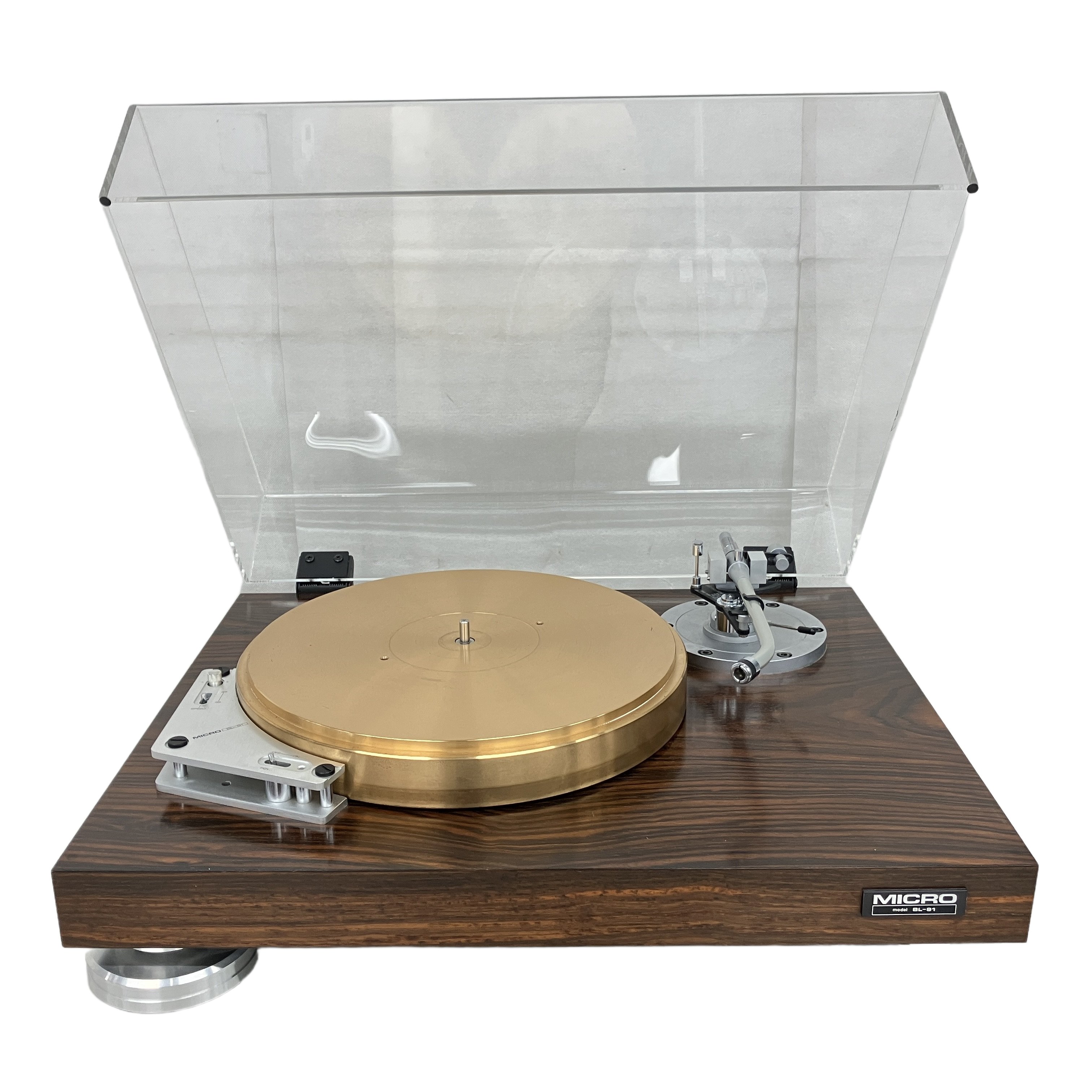 MICRO BL-91 砲金製ターンテーブル レコードプレイヤー ベルト ドライブ式 音響機材 オーディオ 中古