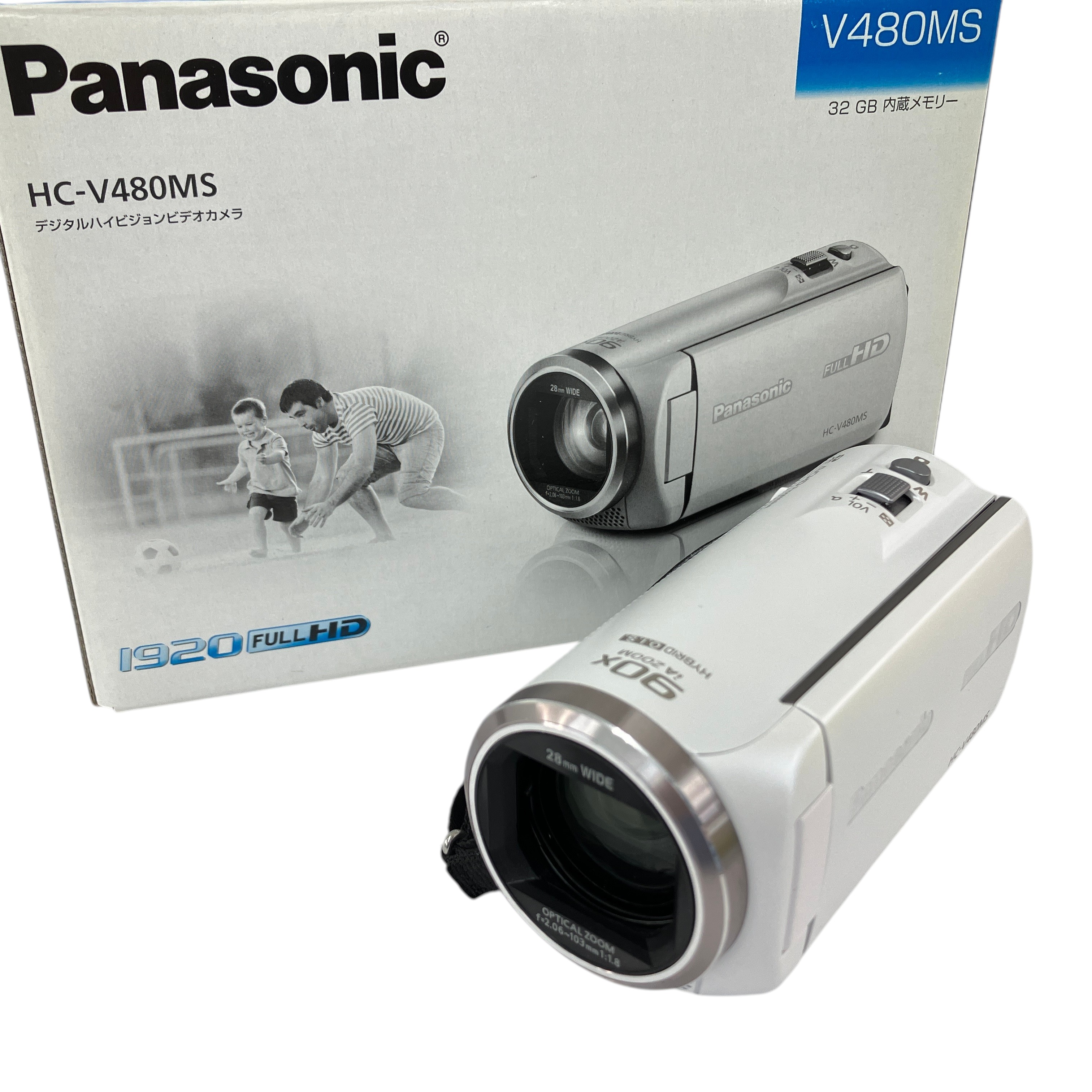 Panasonic パナソニック HC-V480MS デジタル ビデオカメラ ホワイト 撮影機器 中古