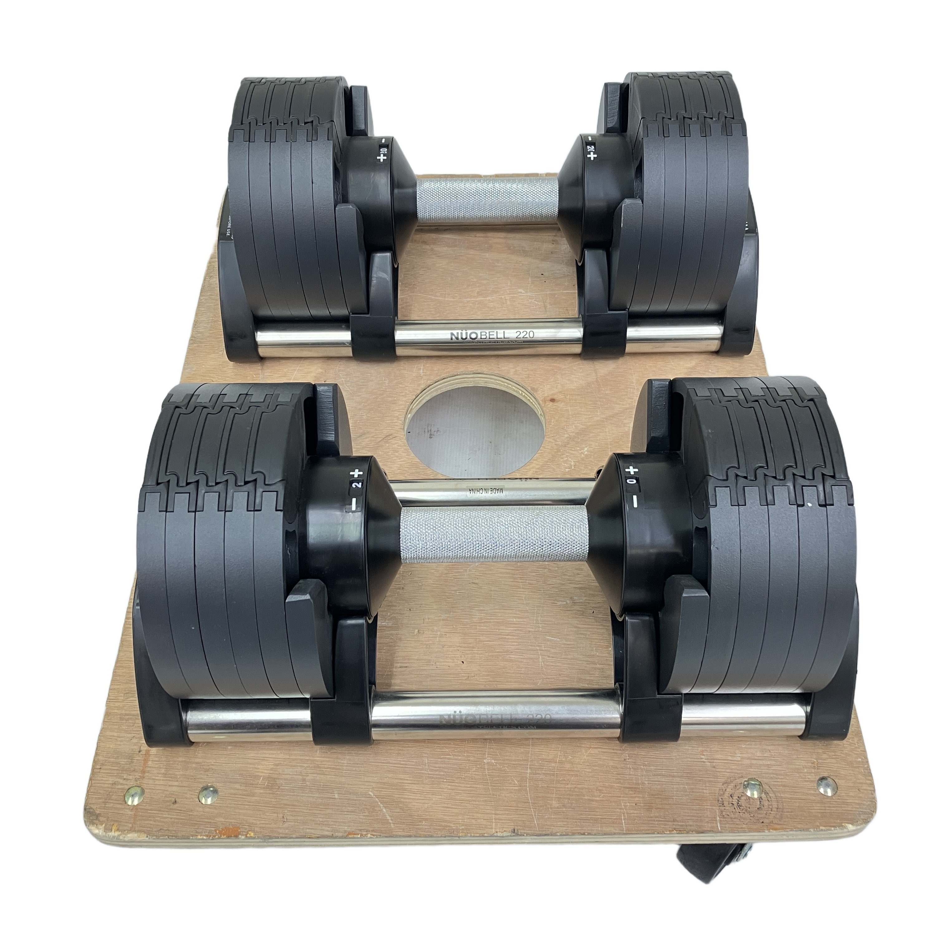 NUO NUOBELL 220 可変式ダンベル 20kg ペア 2kg刻み 筋トレ ワークアウト 中古