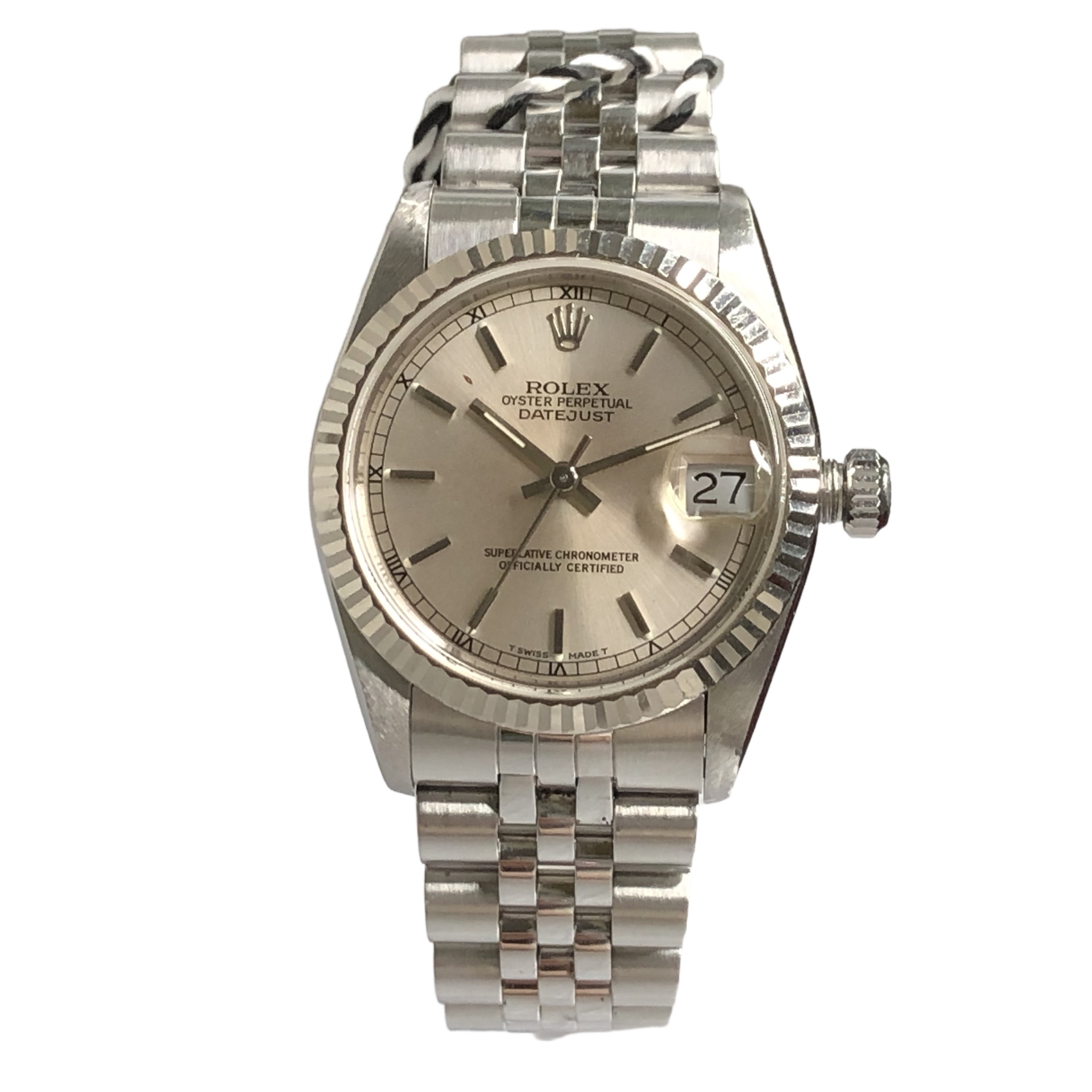 見込み110%掛率 Rolex 68274 デイトジャスト シリアルU672659 稼働 紙ギャラあり リューズ故障で収納不可 ケース劣化あり