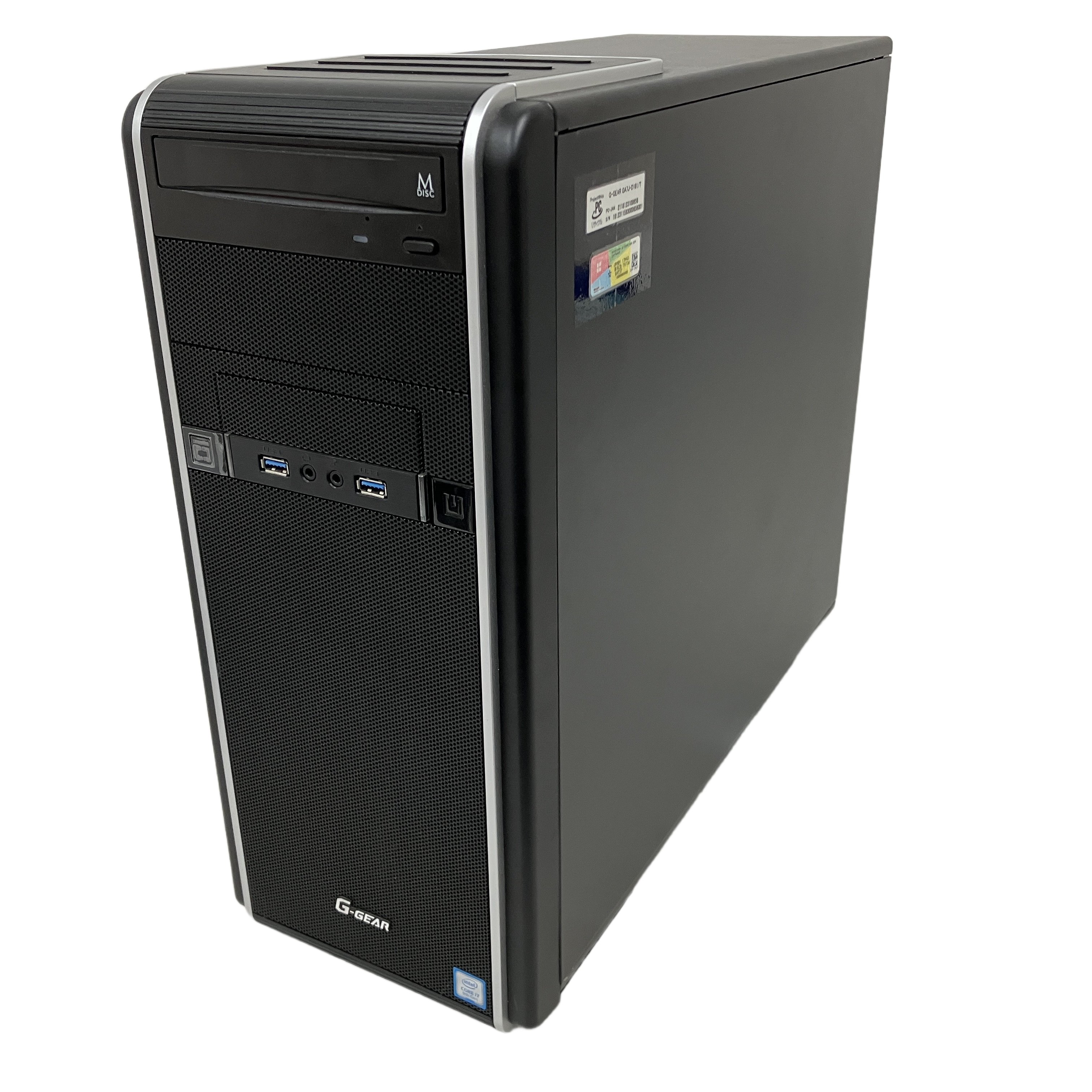 TSUKUMO G-GEAR GA7J-D181/T デスクトップ パソコン i7 9700K 16GB SSD 500GB HDD 2TB RTX 2070 win11 中古