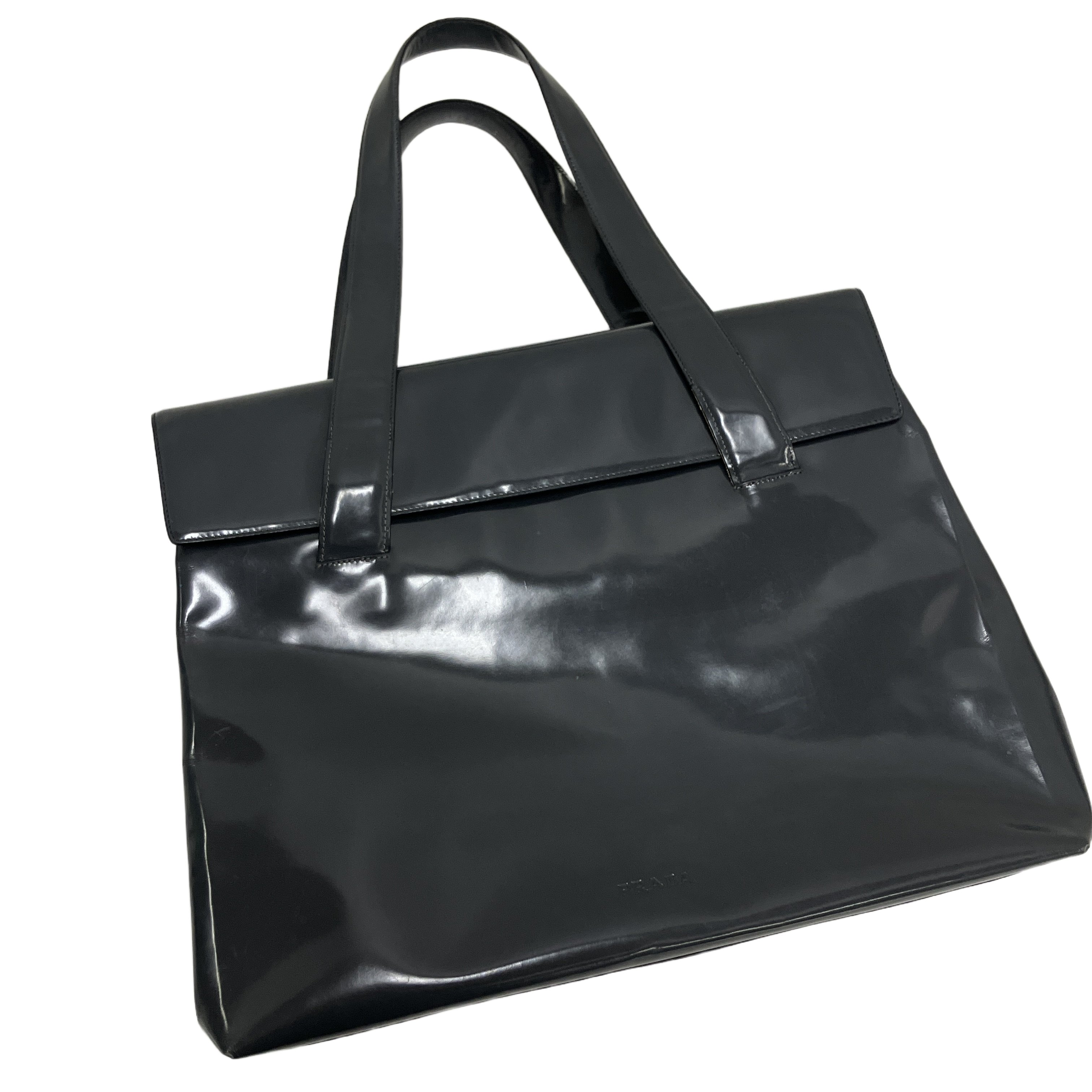 PRADA トートバッグ パテントレザー プラダ 中古