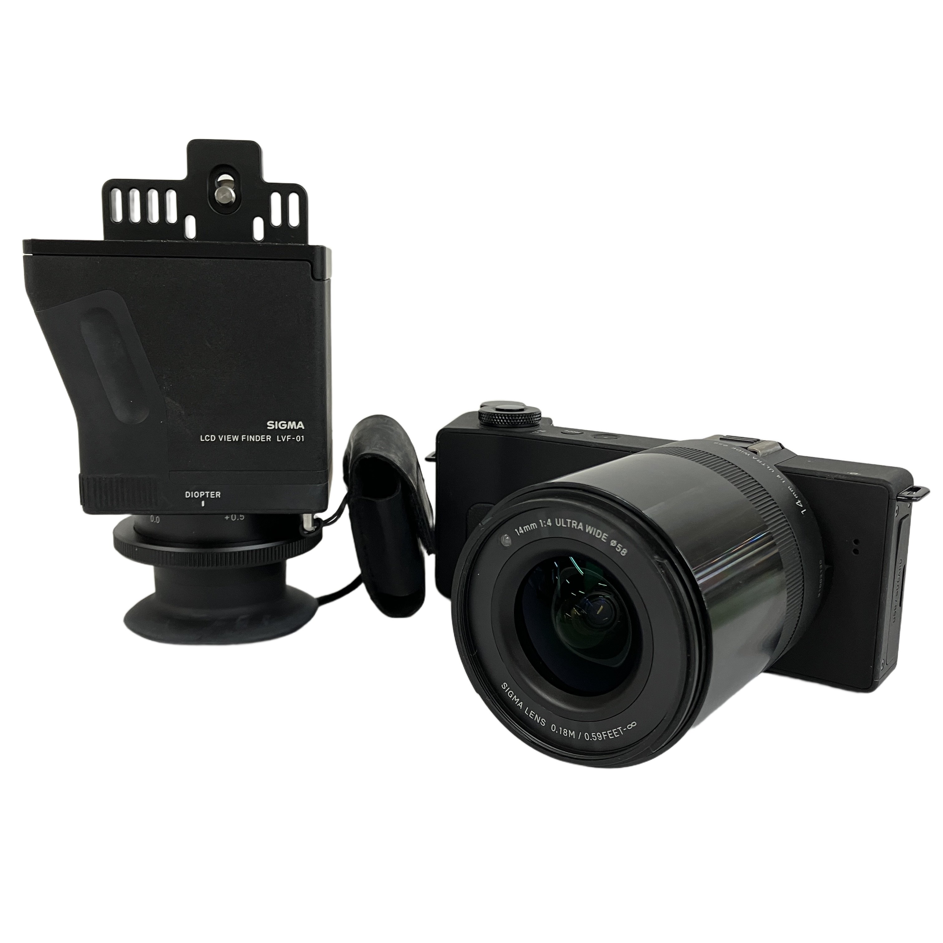 SIGMA dp0 Quattro 14mm F4 コンパクト デジタルカメラ LVF-01 ビューファインダー付 中古 訳あり