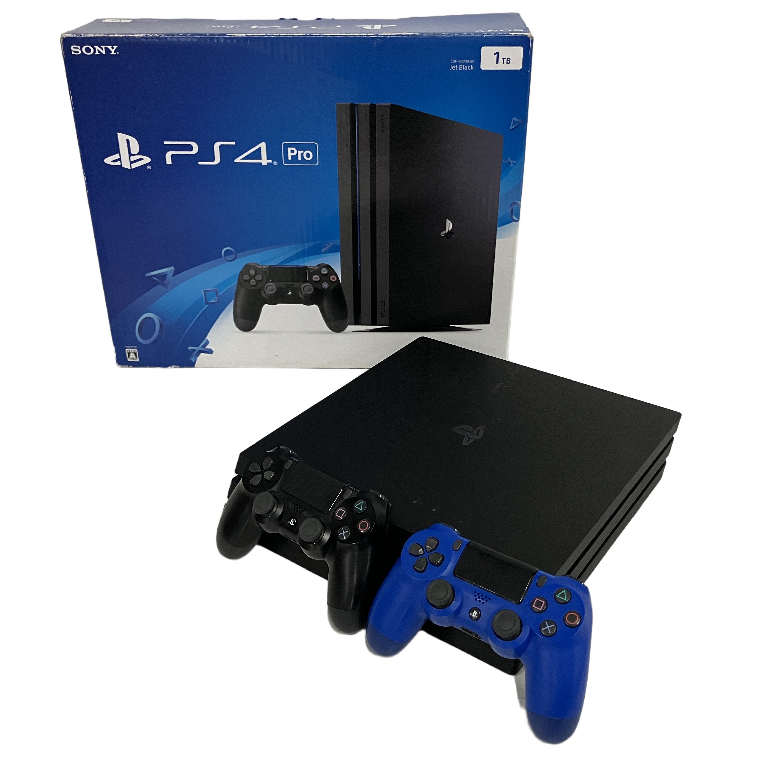 SONY CUH-7000B PlayStation4 Pro 1TB コントローラー2点セット 家電 中古