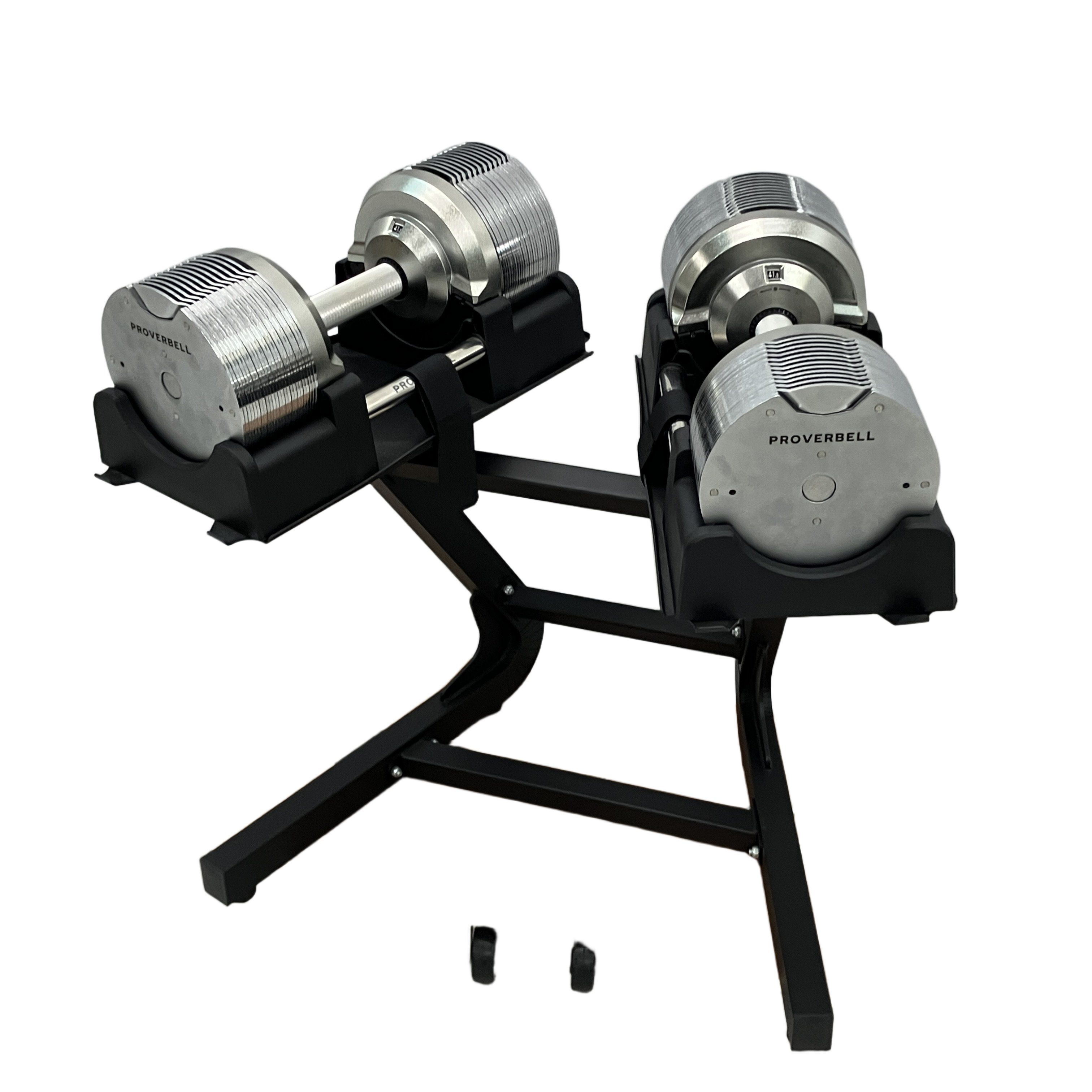 PROVERBELL 可変式ダンベル 41.5kg 1.5kg刻み ペアセット スタンド付き プロバーベル 筋トレ ウェイトトレーニング 中古